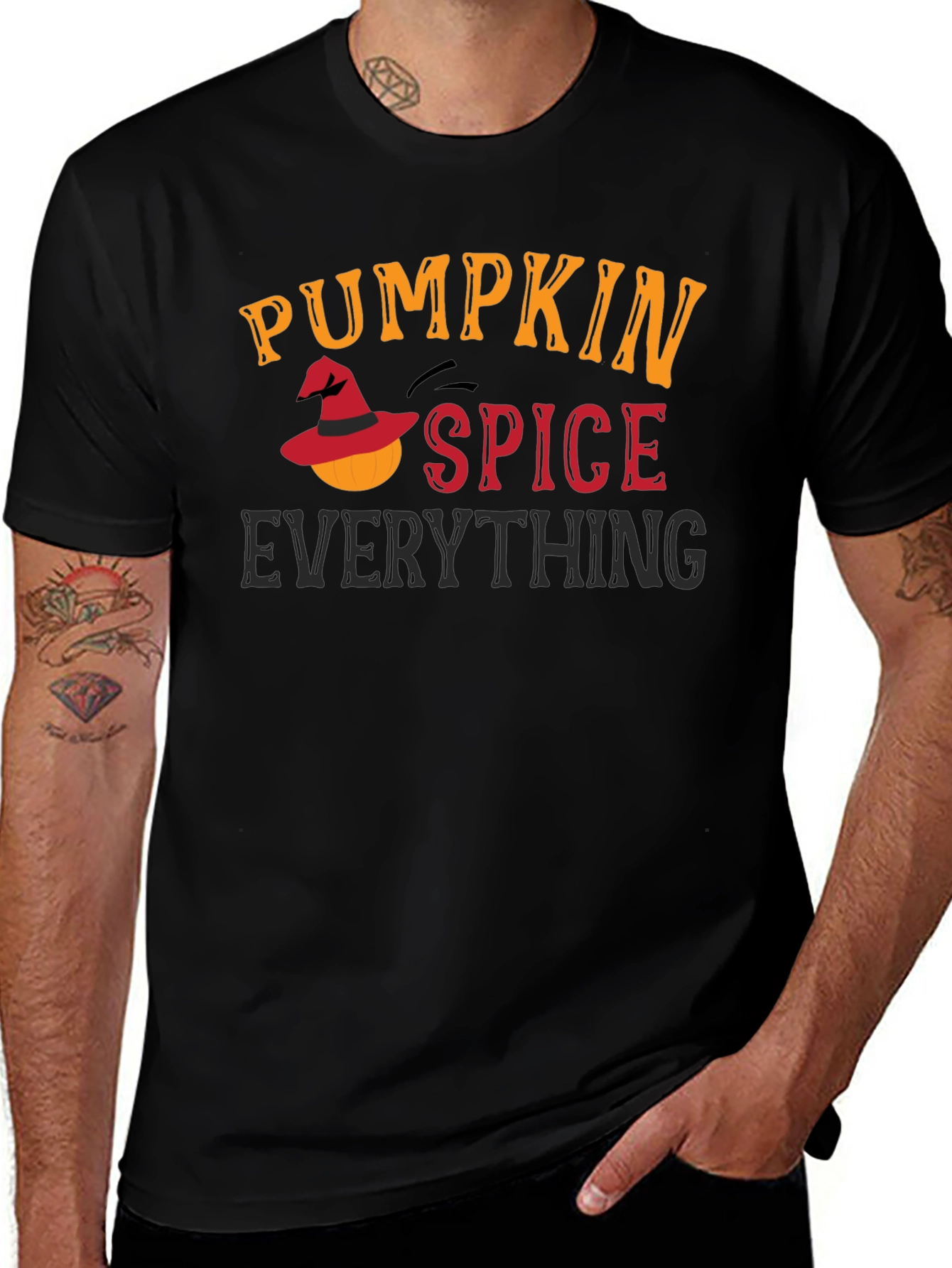 Variant 27 of Pumpkin Spice Everything Black T-Shirt