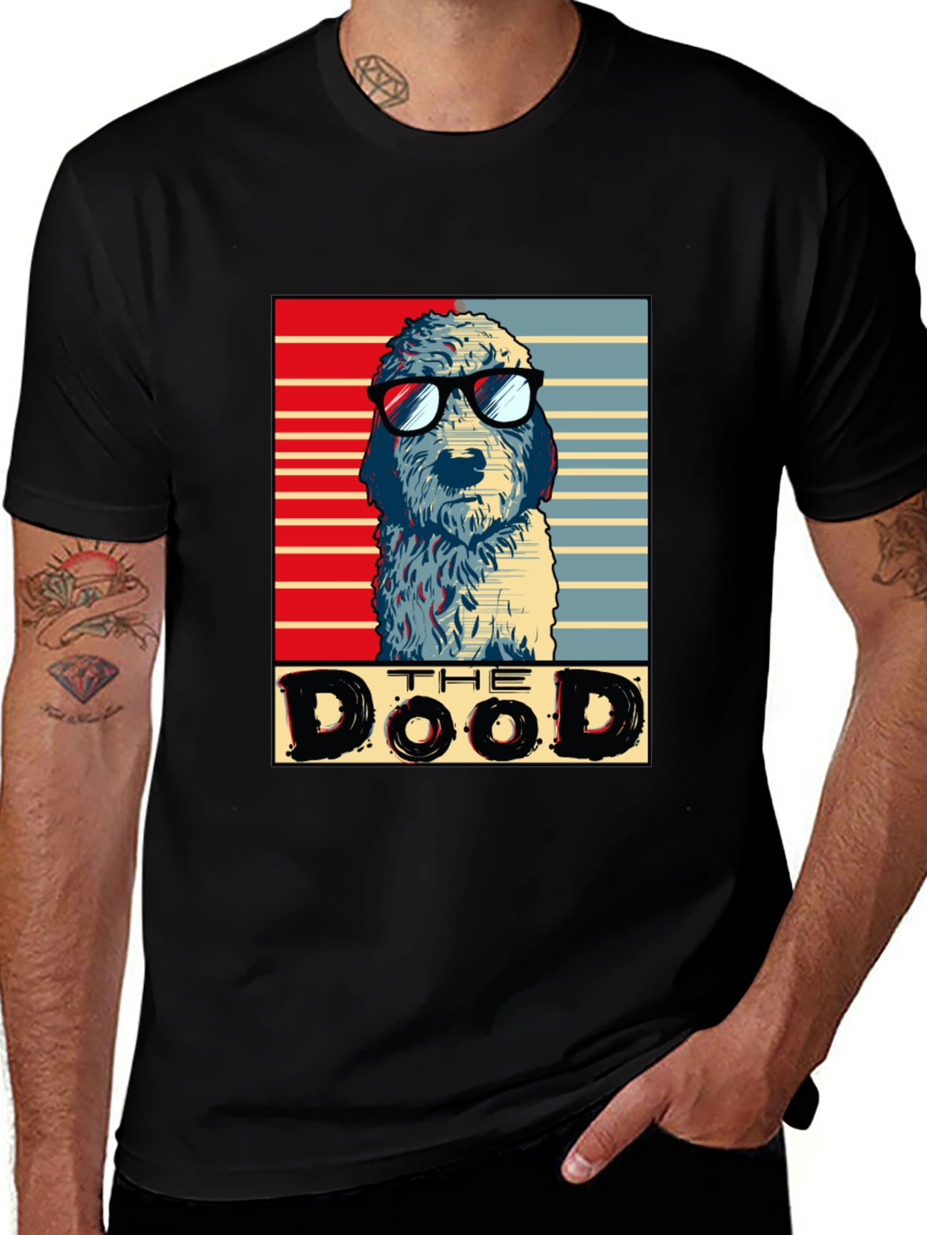 Variant 21 of Cool Doodle Dog Graphic T-Shirt - The Dood