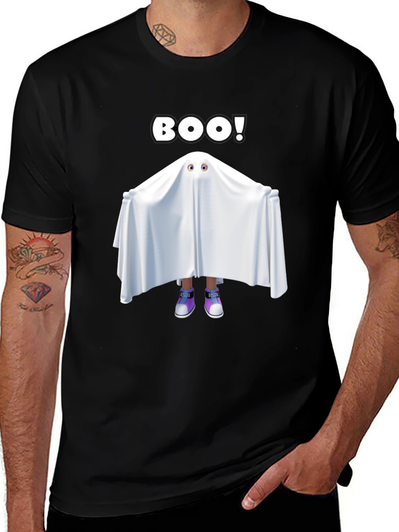 Variant 12 of Boo! Ghost T-Shirt - Halloween Spooky Season Tee