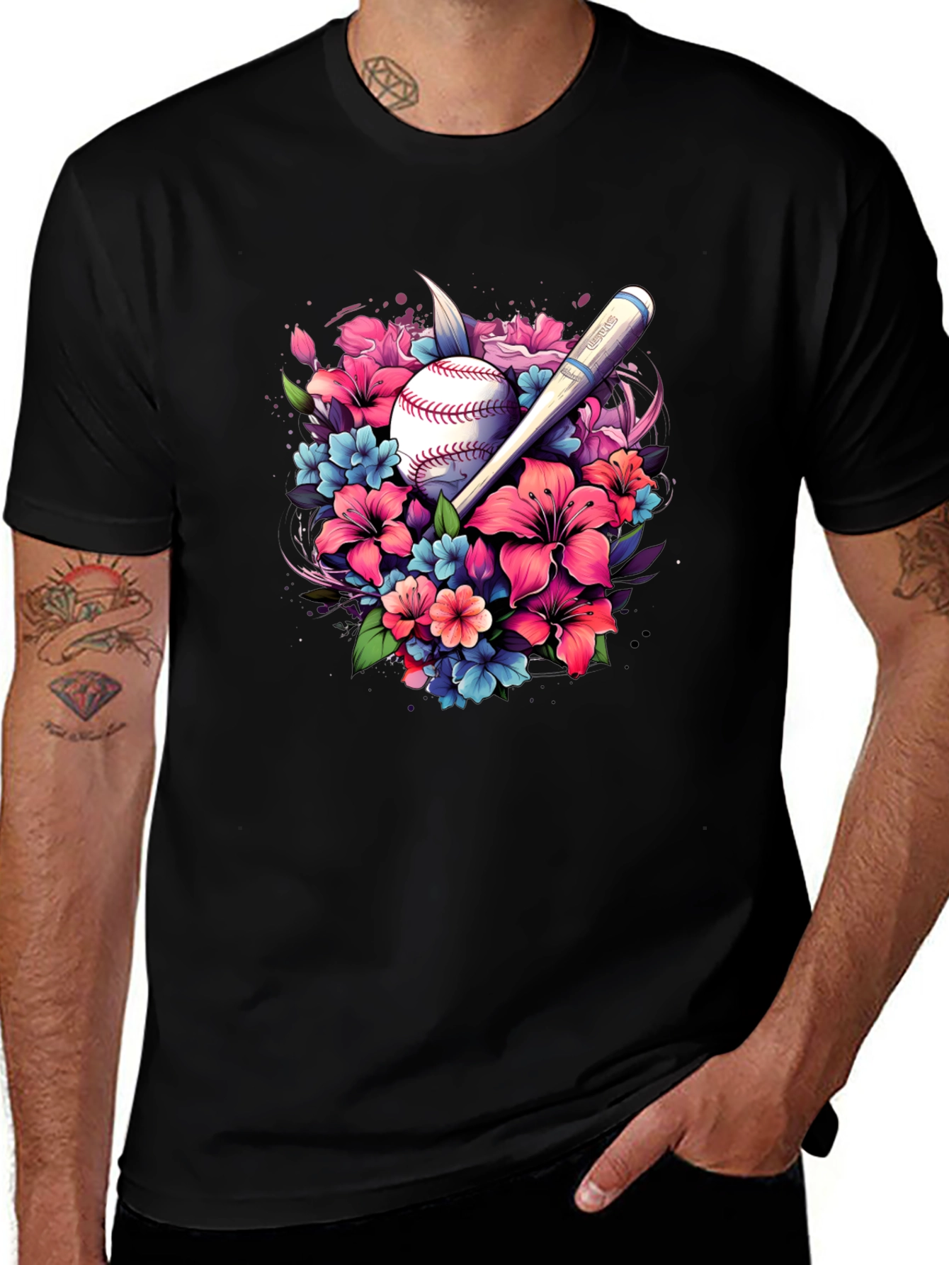 Baseball Floral Graphic Tee - Unique & Stylish!