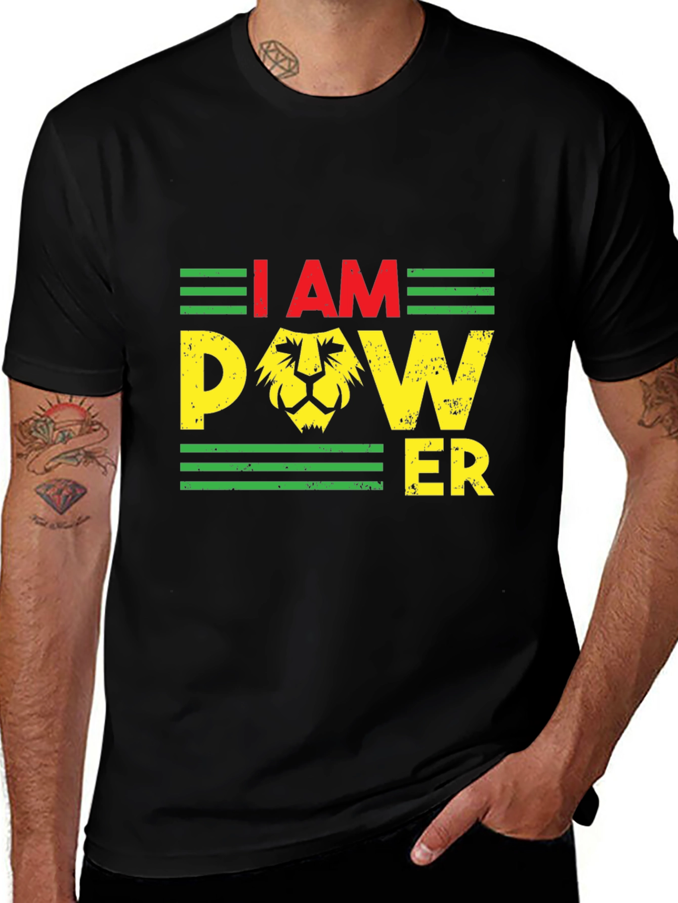 Variant 21 of I AM Power Lion Graphic T-Shirt