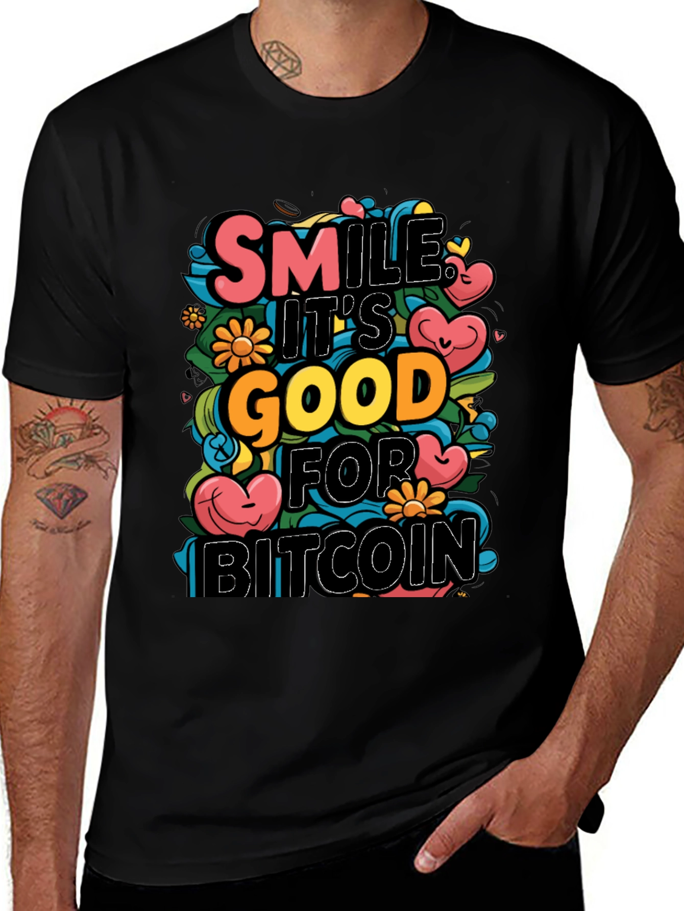 Variant 6 of Smile It's Good For Bitcoin T-Shirt
