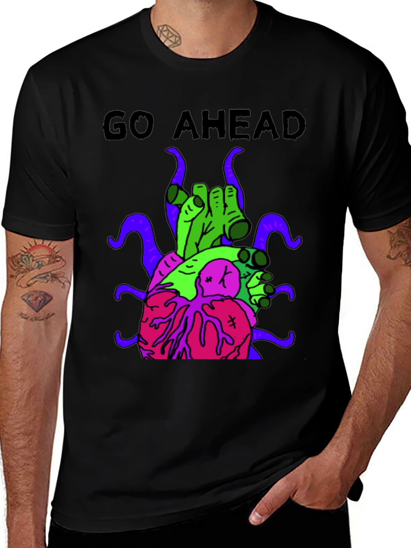 Variant 23 of Go Ahead T-Shirt with Graphic Print