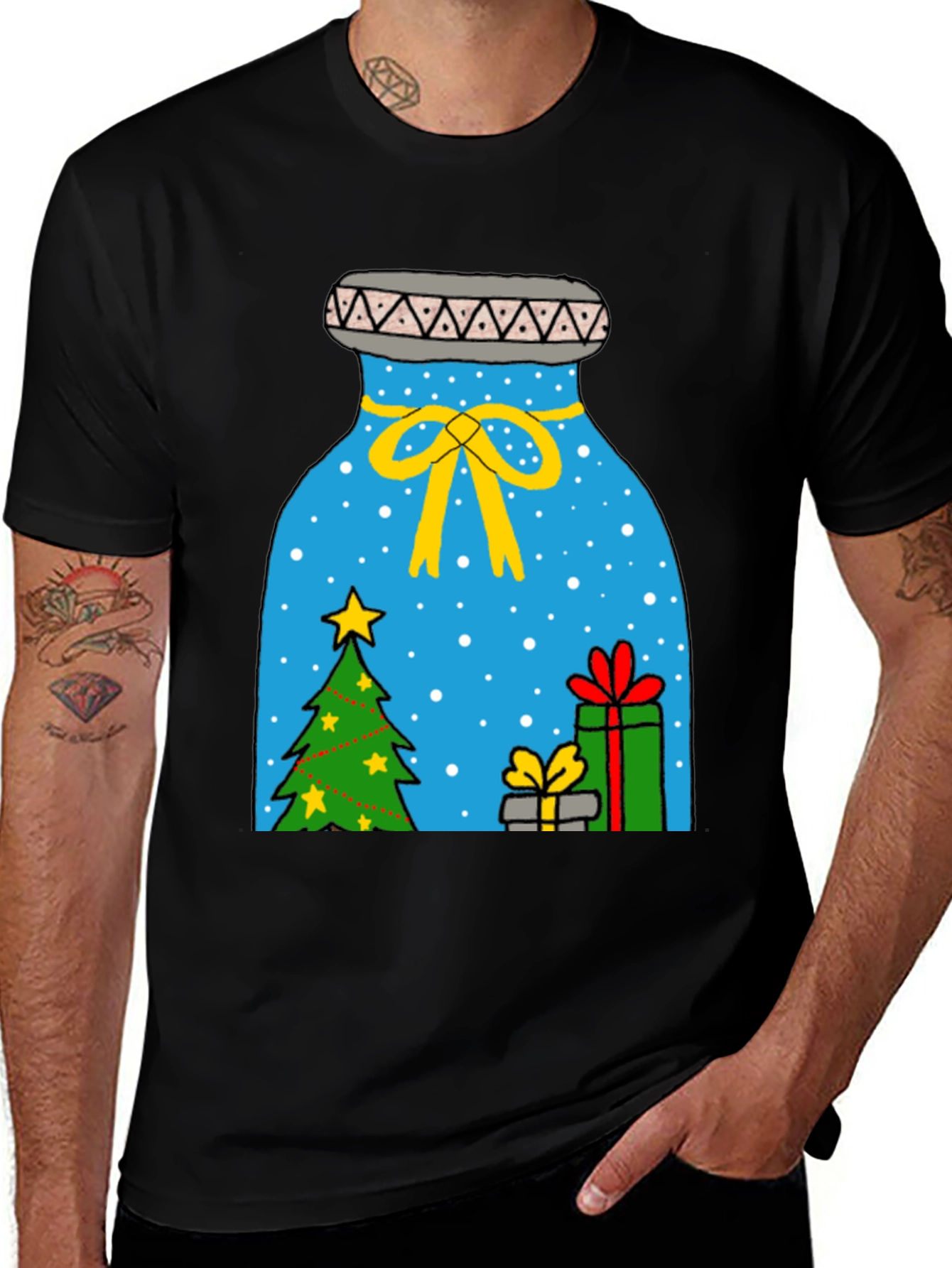 Festive Christmas Jar Graphic Tee