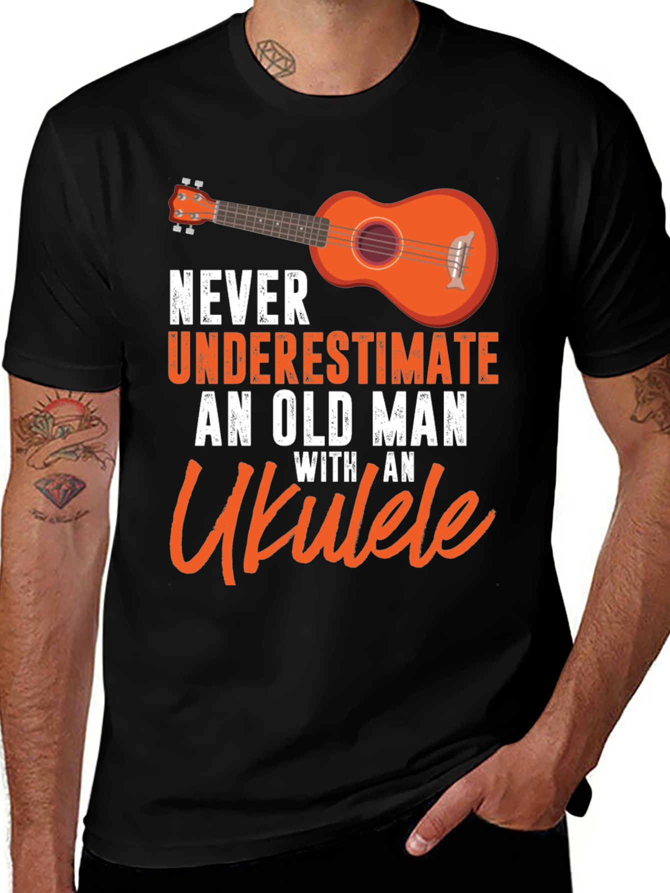 Variant 6 of Ukulele Old Man T-Shirt - Music Lover Gift