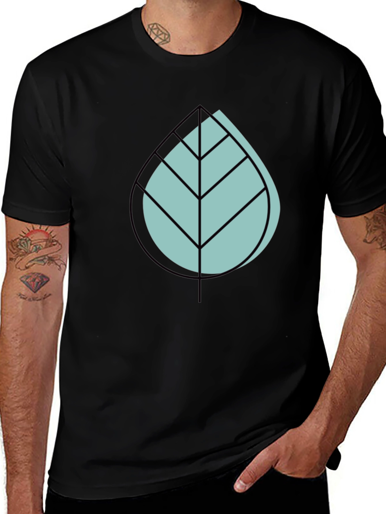 Variant 12 of Modern Leaf Design T-Shirt