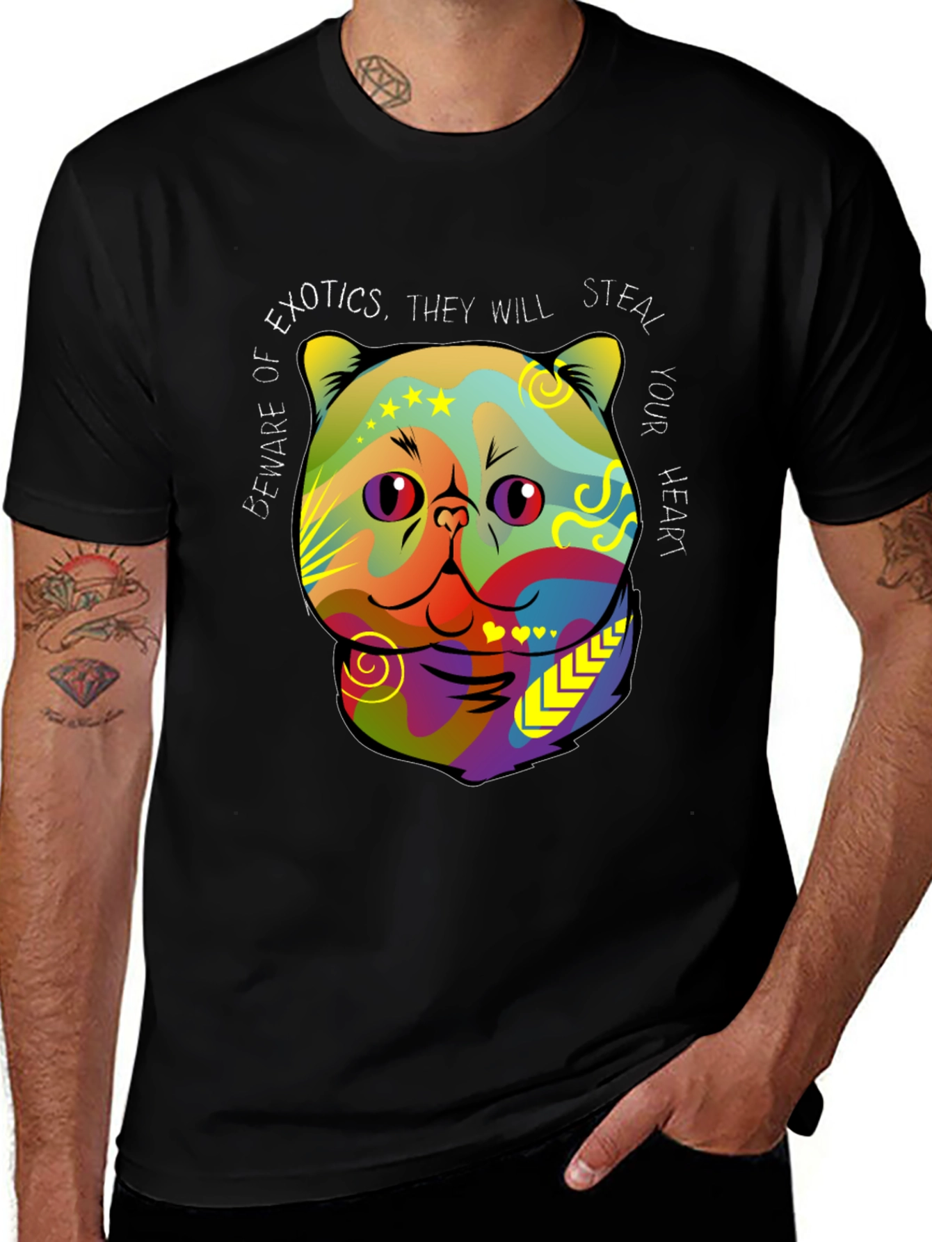 Variant 25 of Exotic Cat Steal Your Heart Graphic T-Shirt