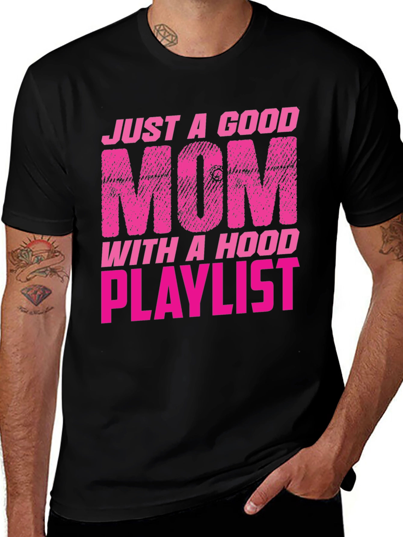 Variant 7 of Good Mom with a Hood Playlist Graphic Tee
