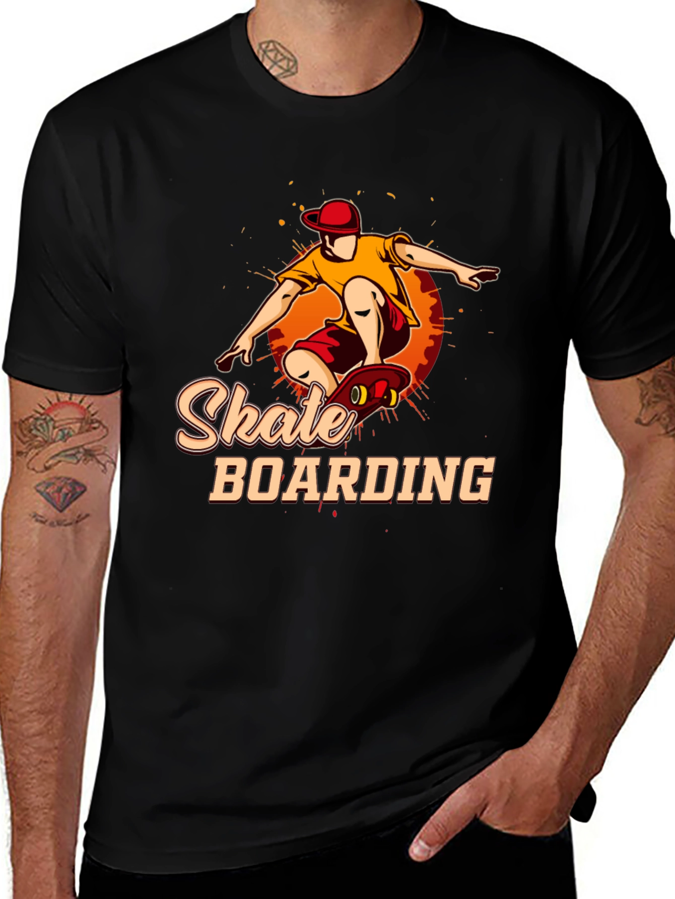 Variant 22 of Skateboarding Graphic Tee - Cool Design