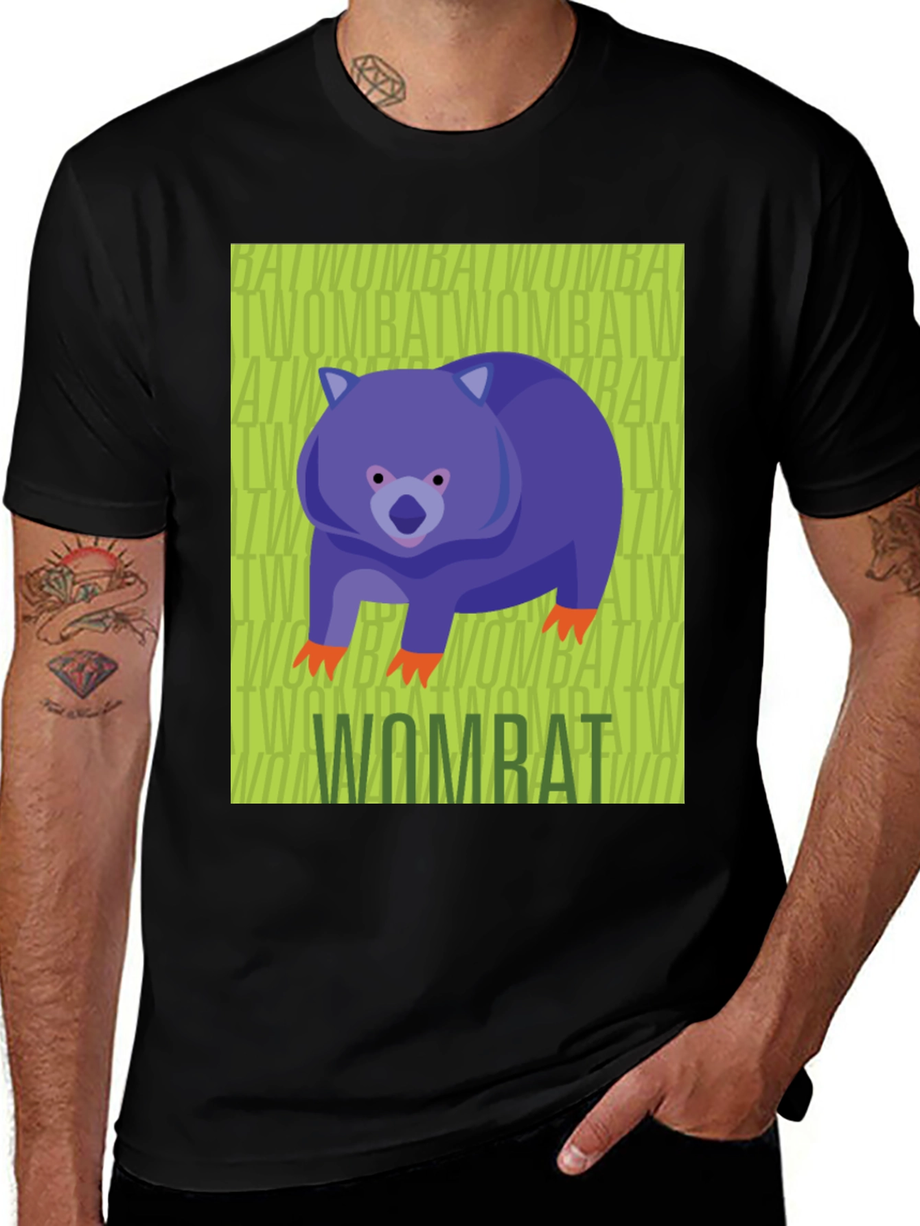Variant 12 of Wombat Graphic Tee - Novelty Design T-Shirt