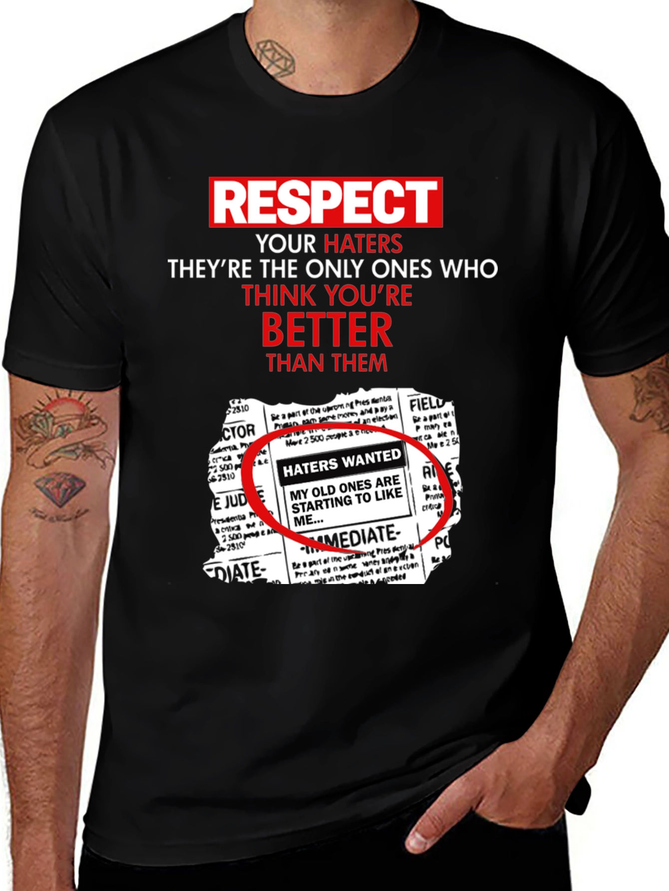 Variant 9 of Respect Your Haters Graphic Tee