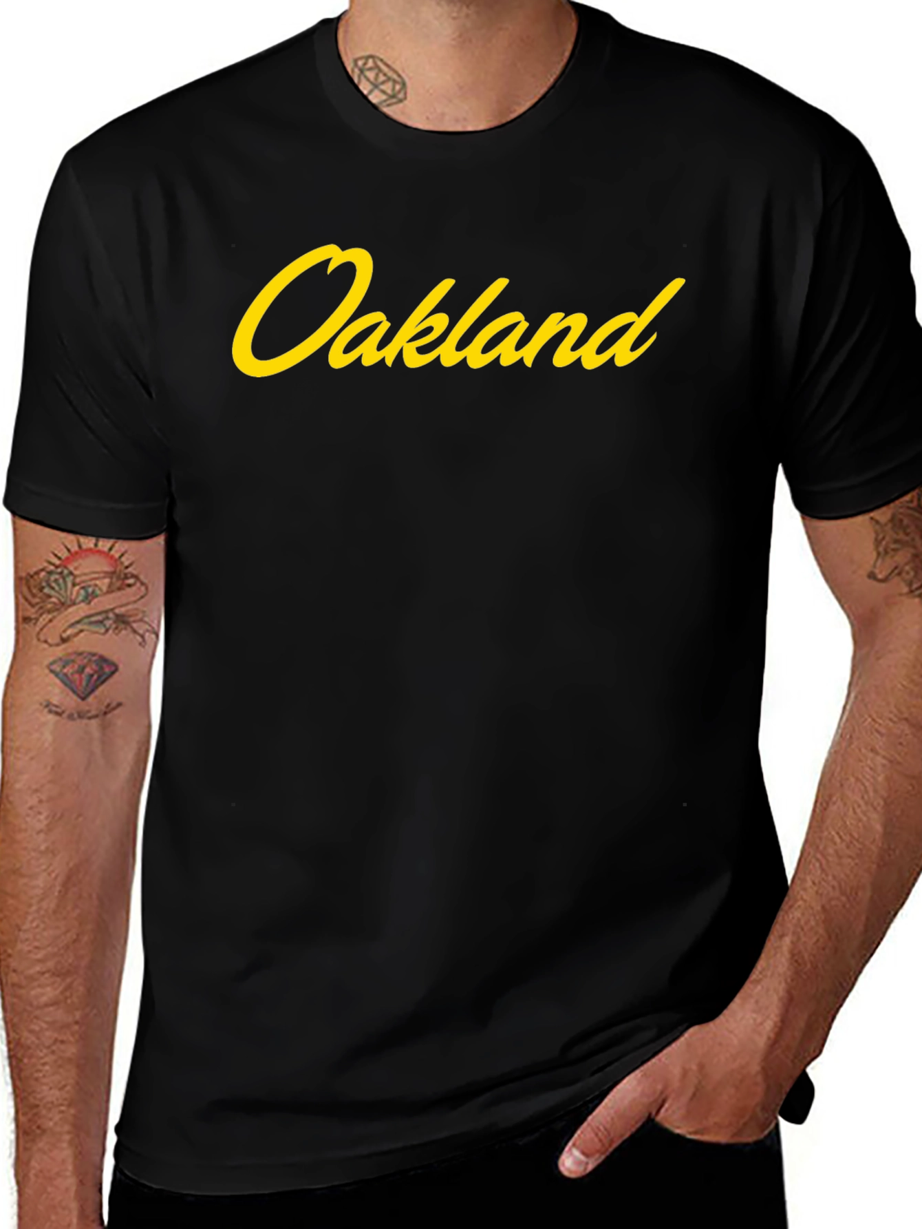 Oakland Graphic Tee - Stylish Men's Black T-Shirt
