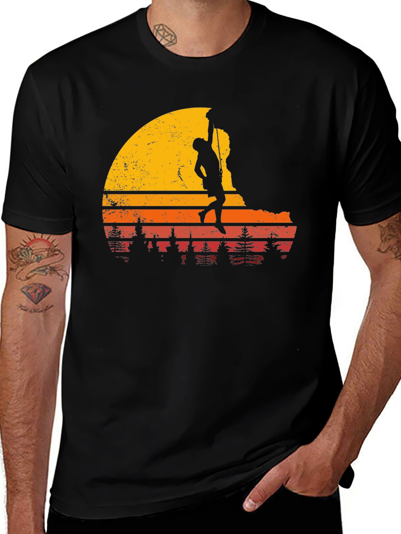 Variant 25 of Retro Climbing T-Shirt - Adventure Awaits!