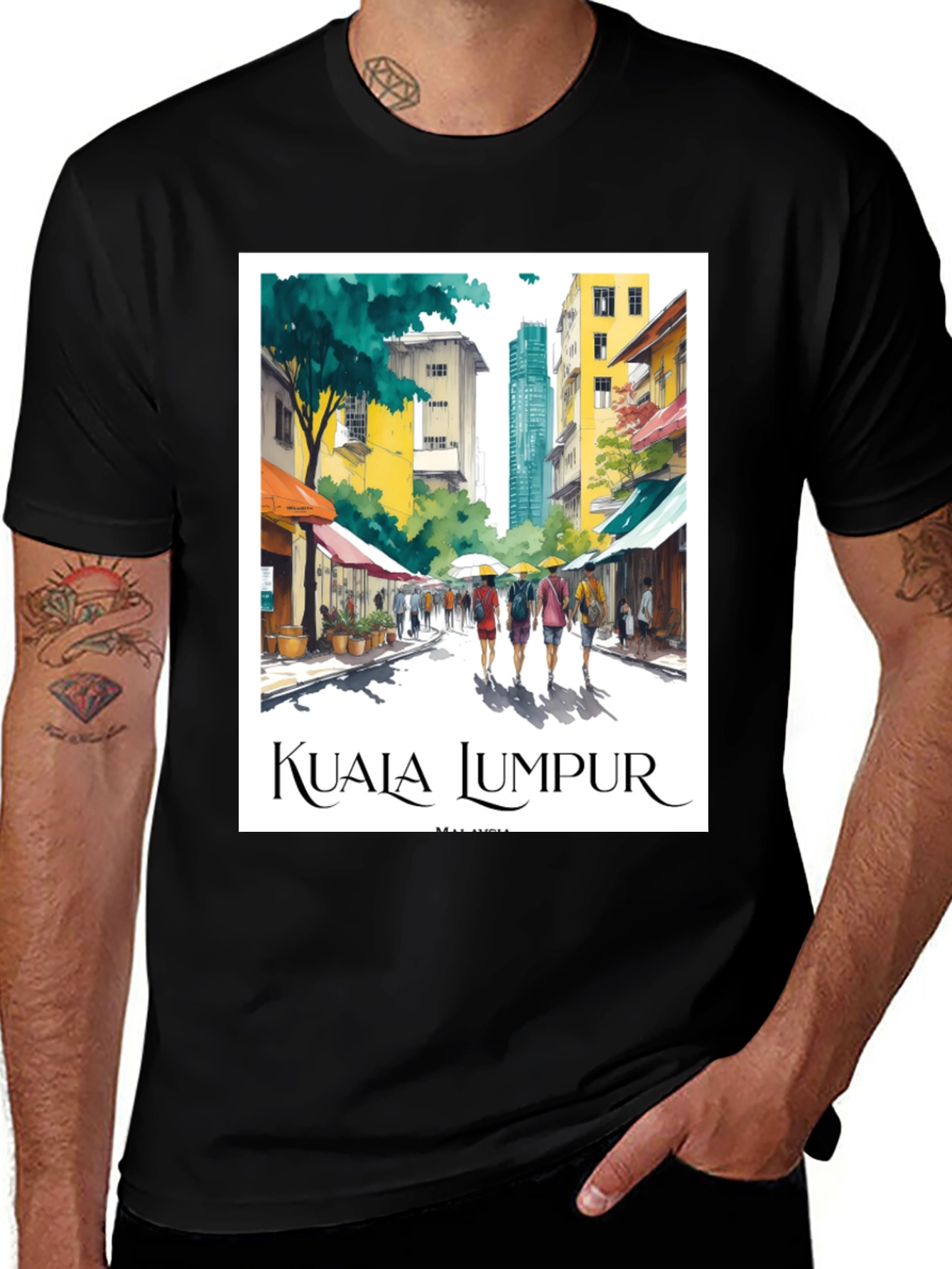 Kuala Lumpur Travel T-Shirt - Malaysia Cityscape