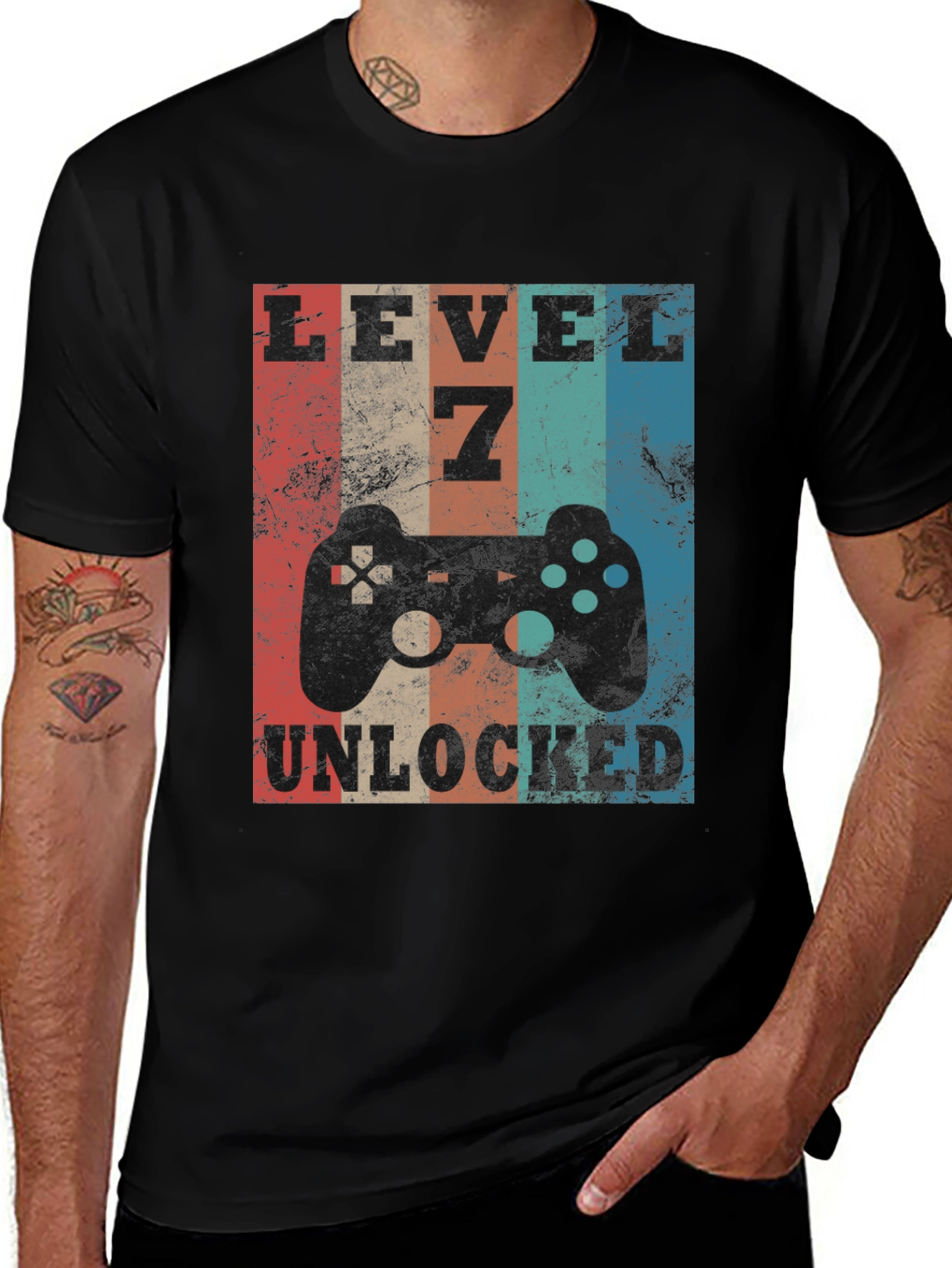 Variant 24 of Level 7 Unlocked Gamer T-Shirt