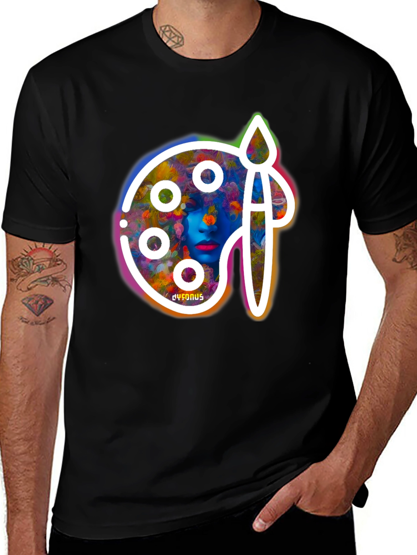 Variant 16 of Abstract Artist Palette Graphic Tee