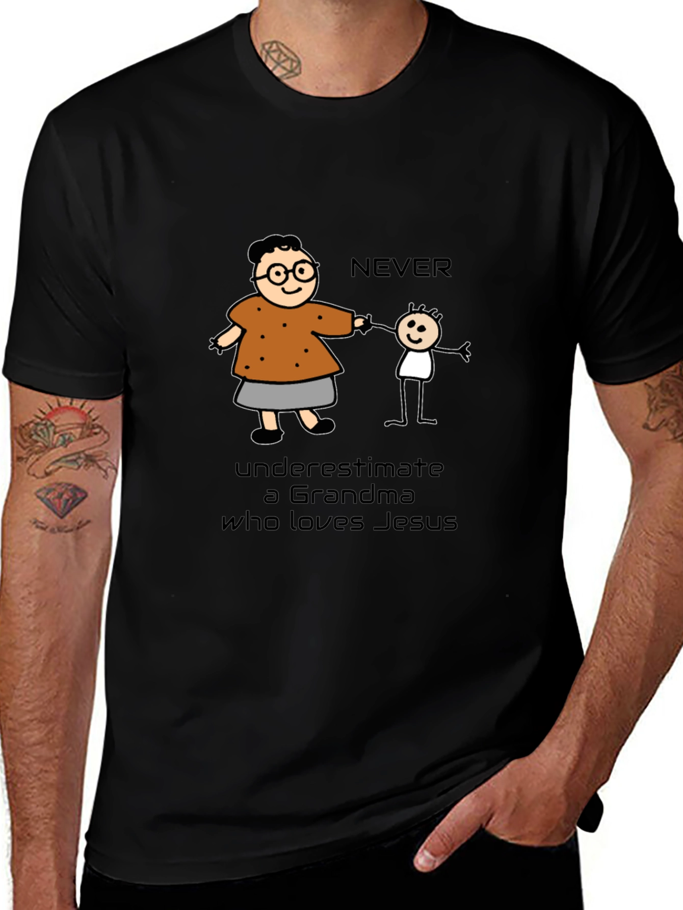 Variant 18 of Never Underestimate Grandma Loves Jesus T-Shirt