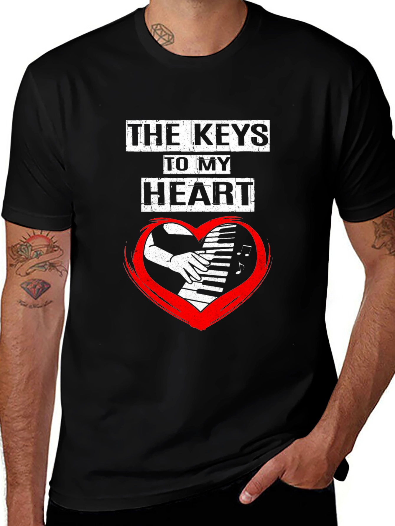 Variant 24 of The Keys to My Heart Piano Music T-Shirt