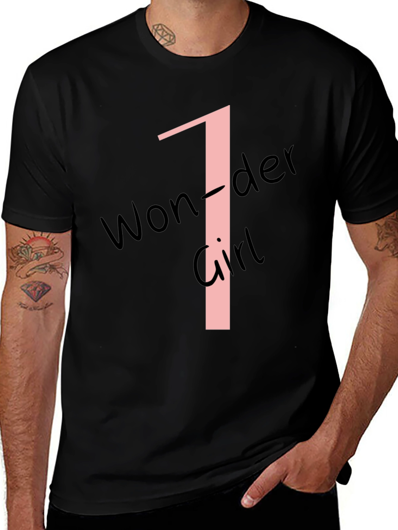 Variant 22 of Wonder Girl Number One Black T-Shirt
