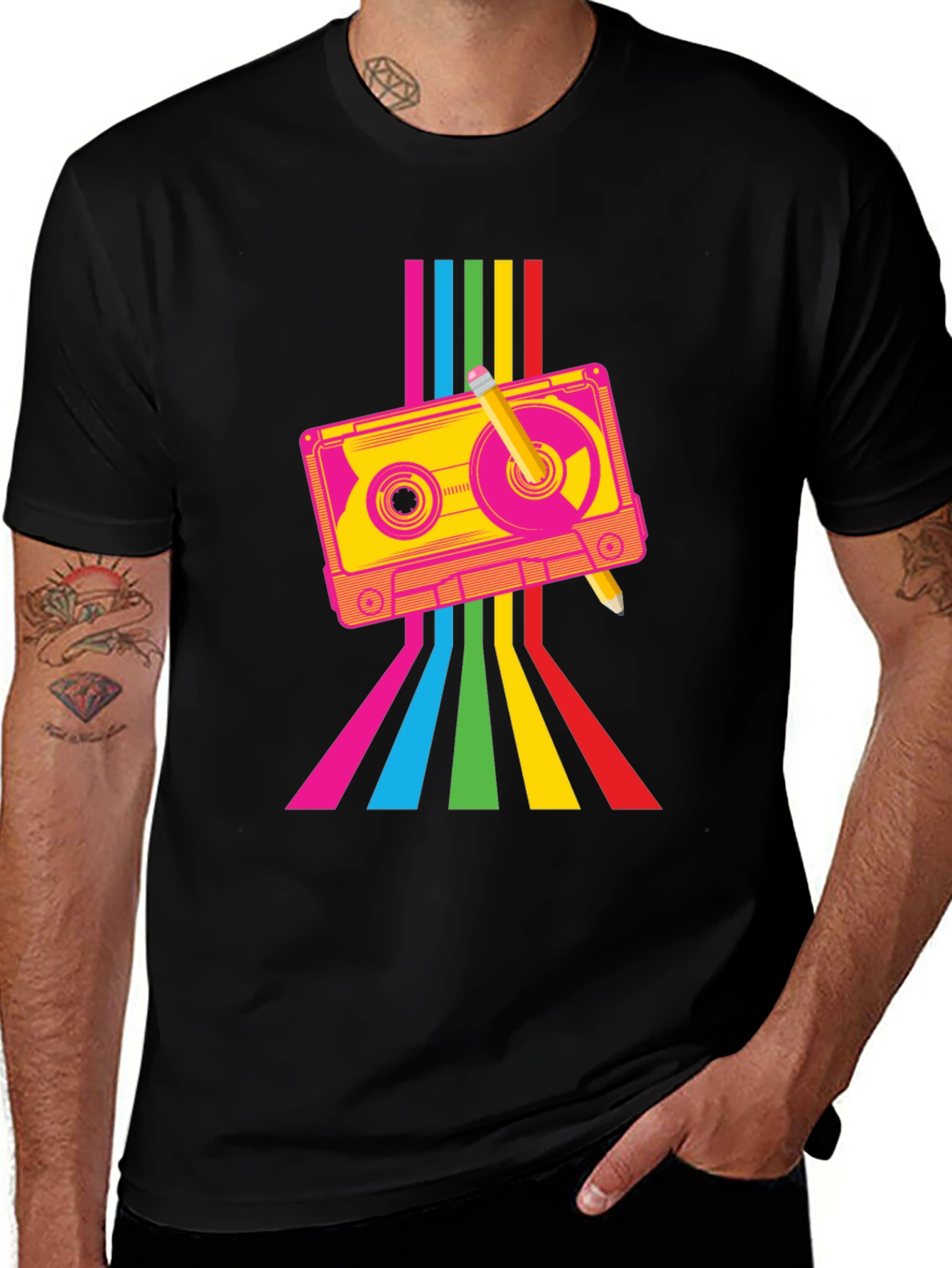 Variant 16 of Retro Cassette Tape T-Shirt - Vintage Style