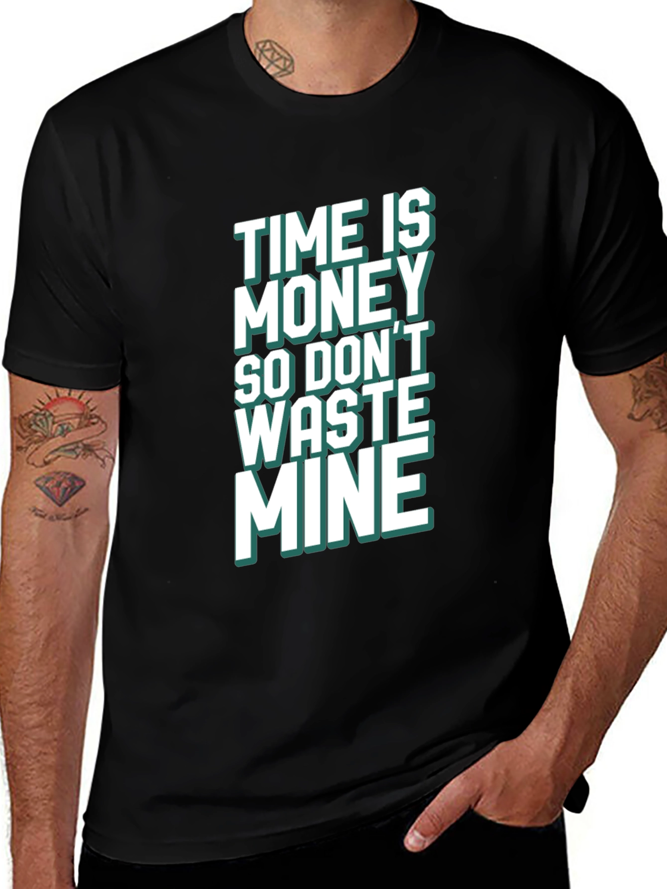 Variant 26 of Time is Money Graphic Tee -  Unique Design