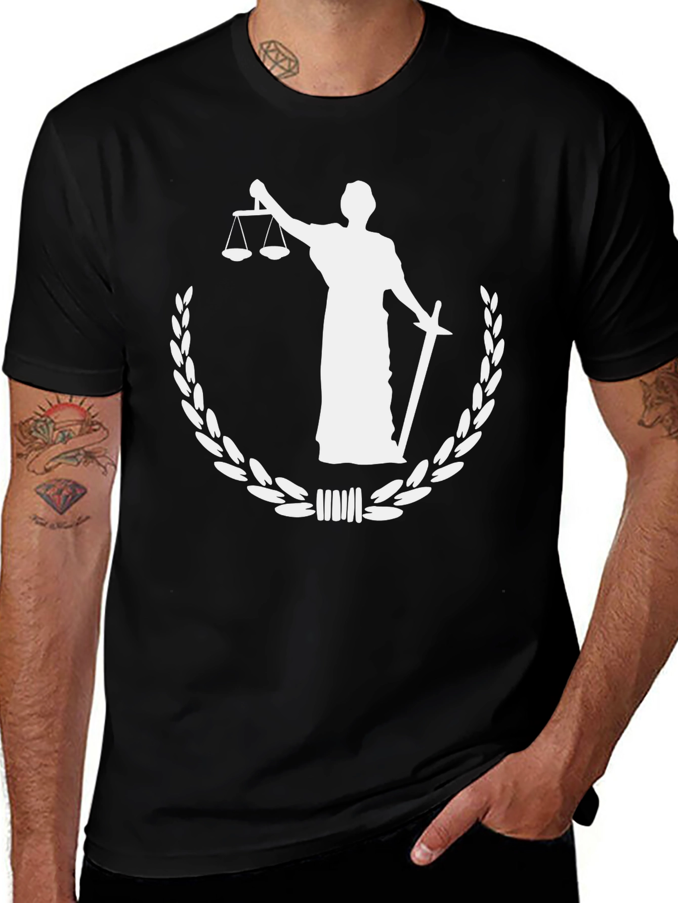 Justice T-Shirt - Scales & Sword Graphic Tee