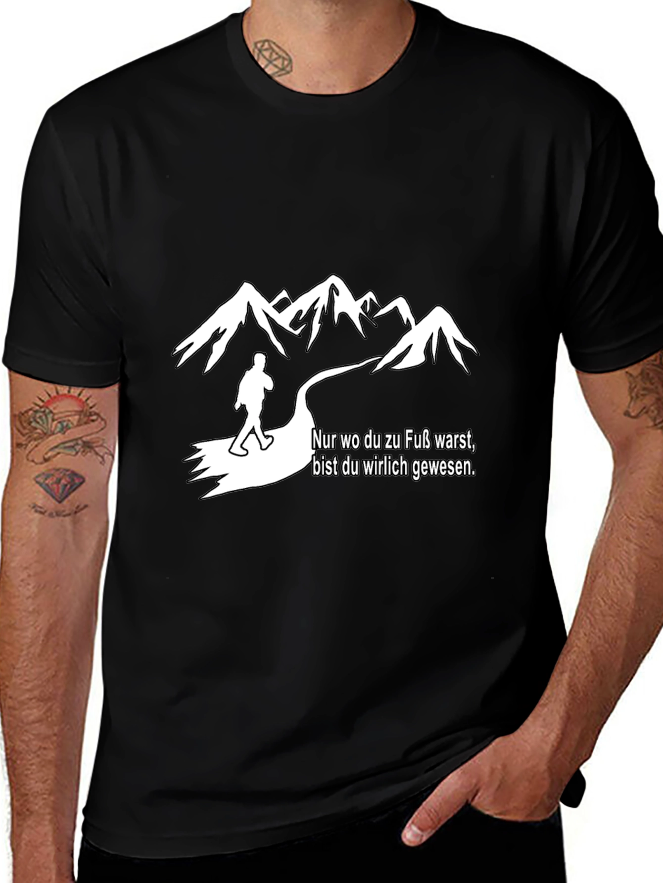 Variant 16 of Hiking T-Shirt - "Nur wo du zu Fuß warst"