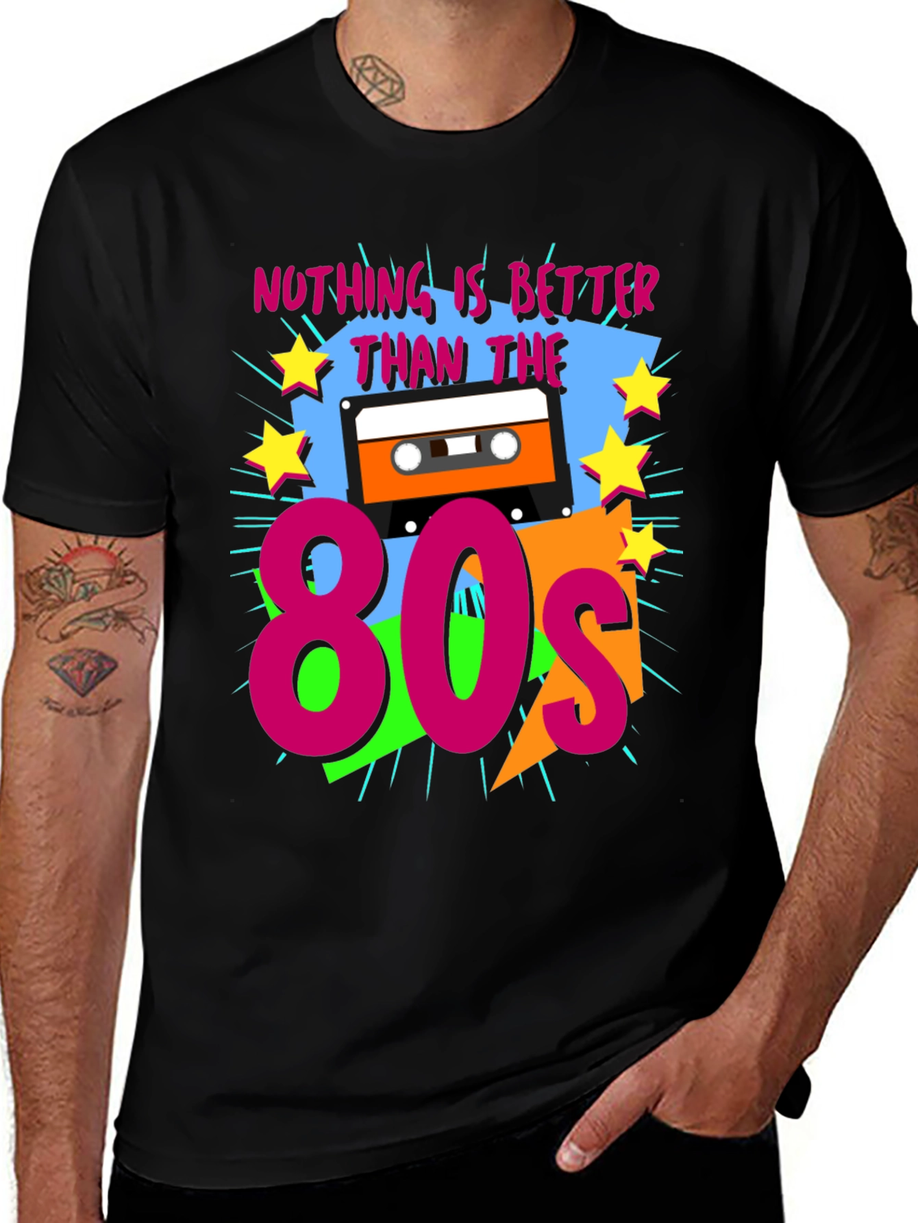 Variant 26 of Retro 80s Cassette Graphic T-Shirt