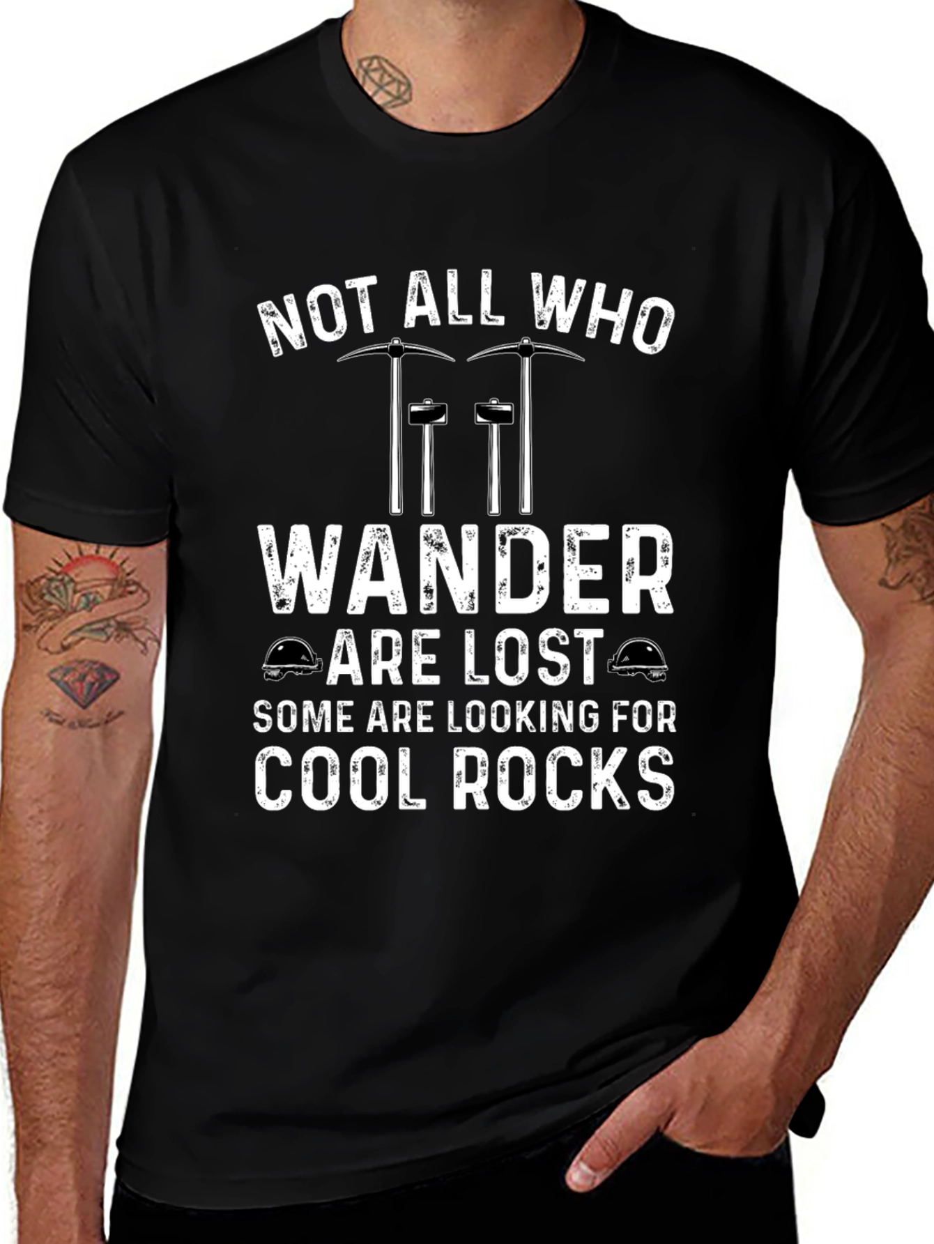 Variant 24 of Cool Rocks T-Shirt: Not All Who Wander Are Lost