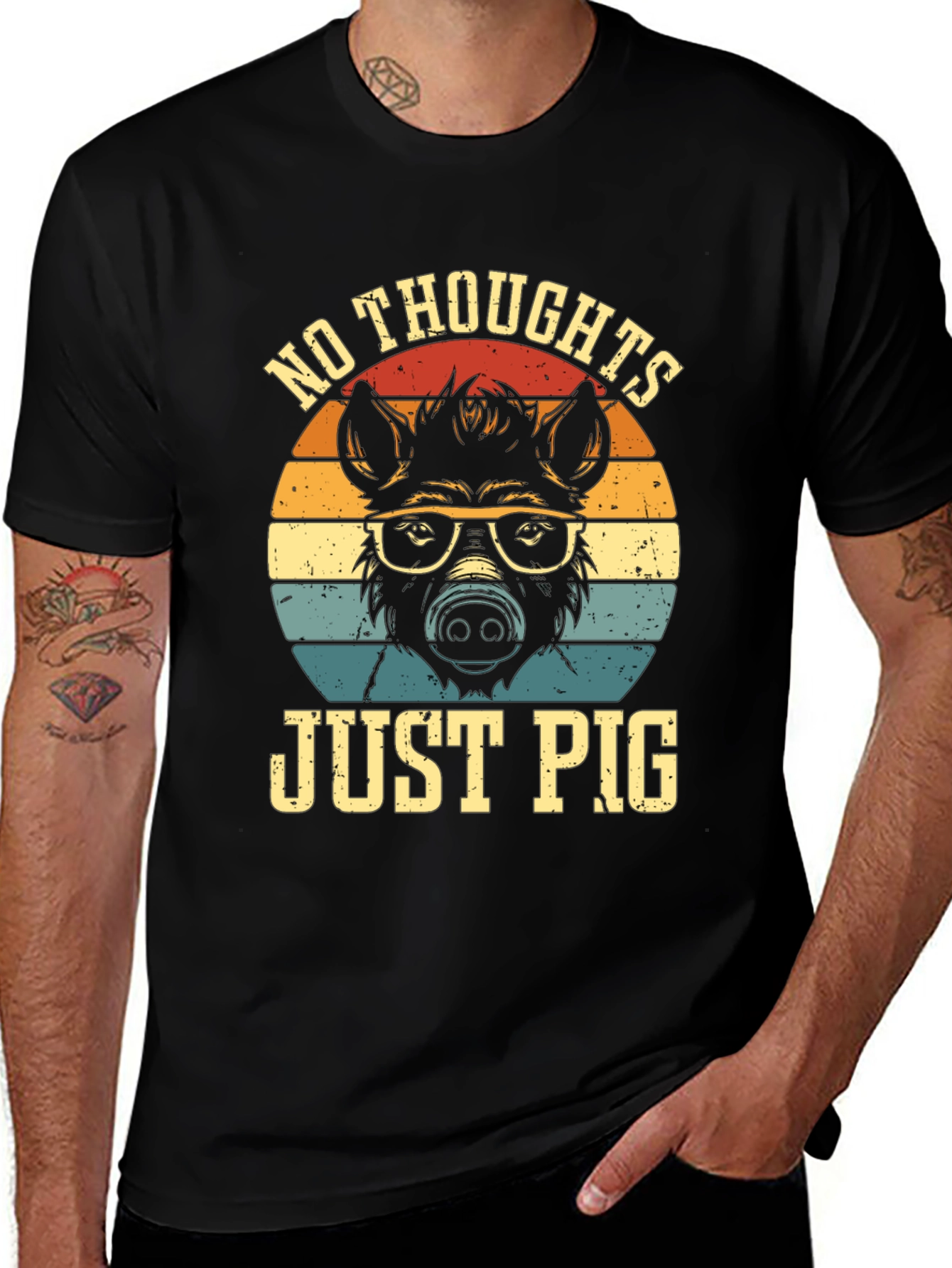 Variant 5 of No Thoughts Just Pig Graphic Tee