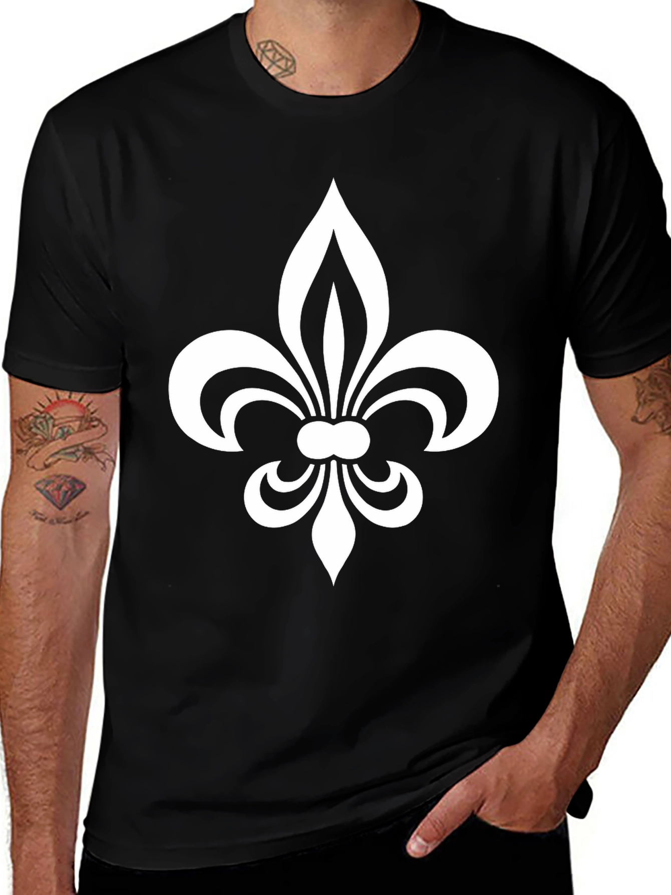 Fleur-de-Lis Black T-Shirt Graphic Tee