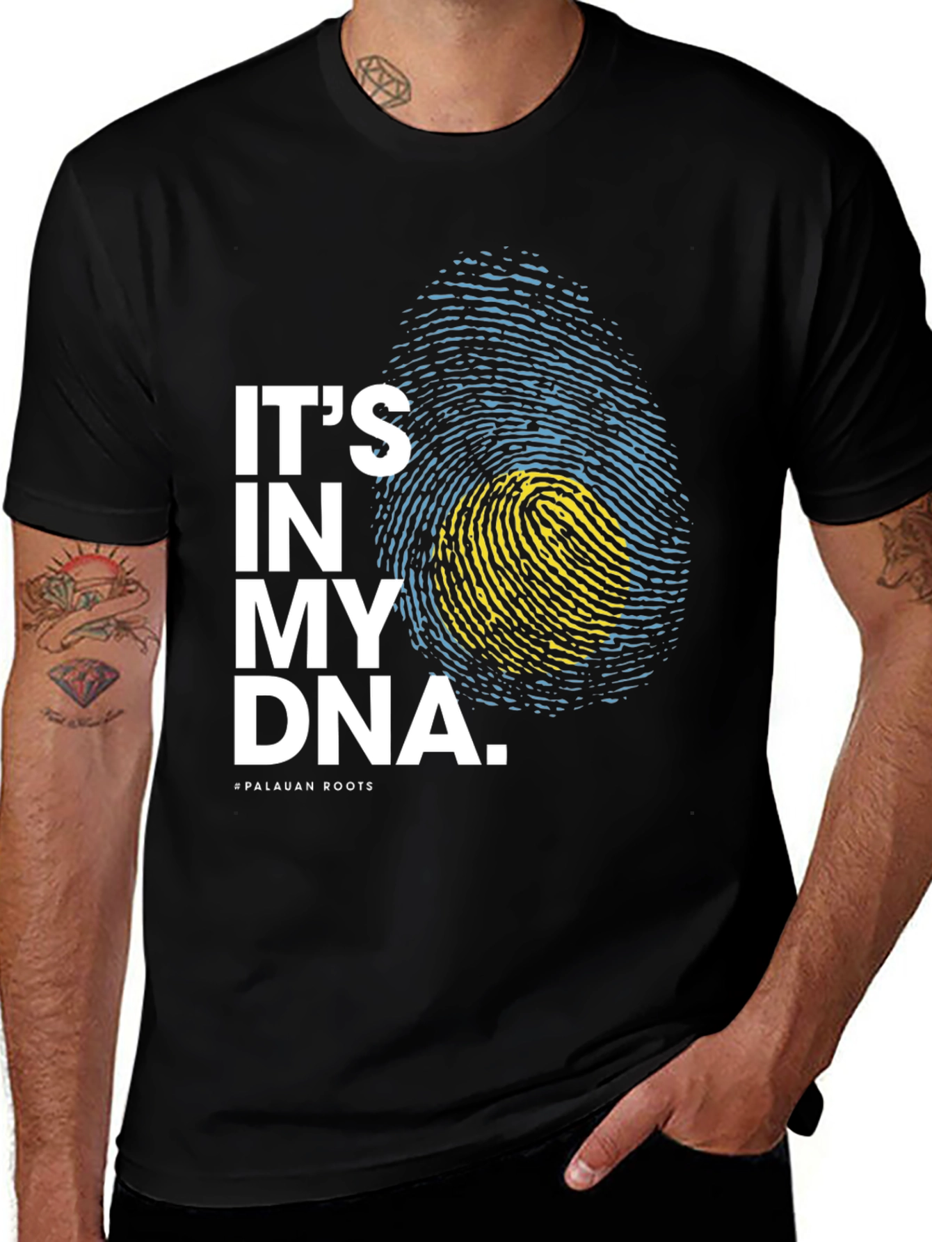 Palau Pride DNA Fingerprint Graphic Tee