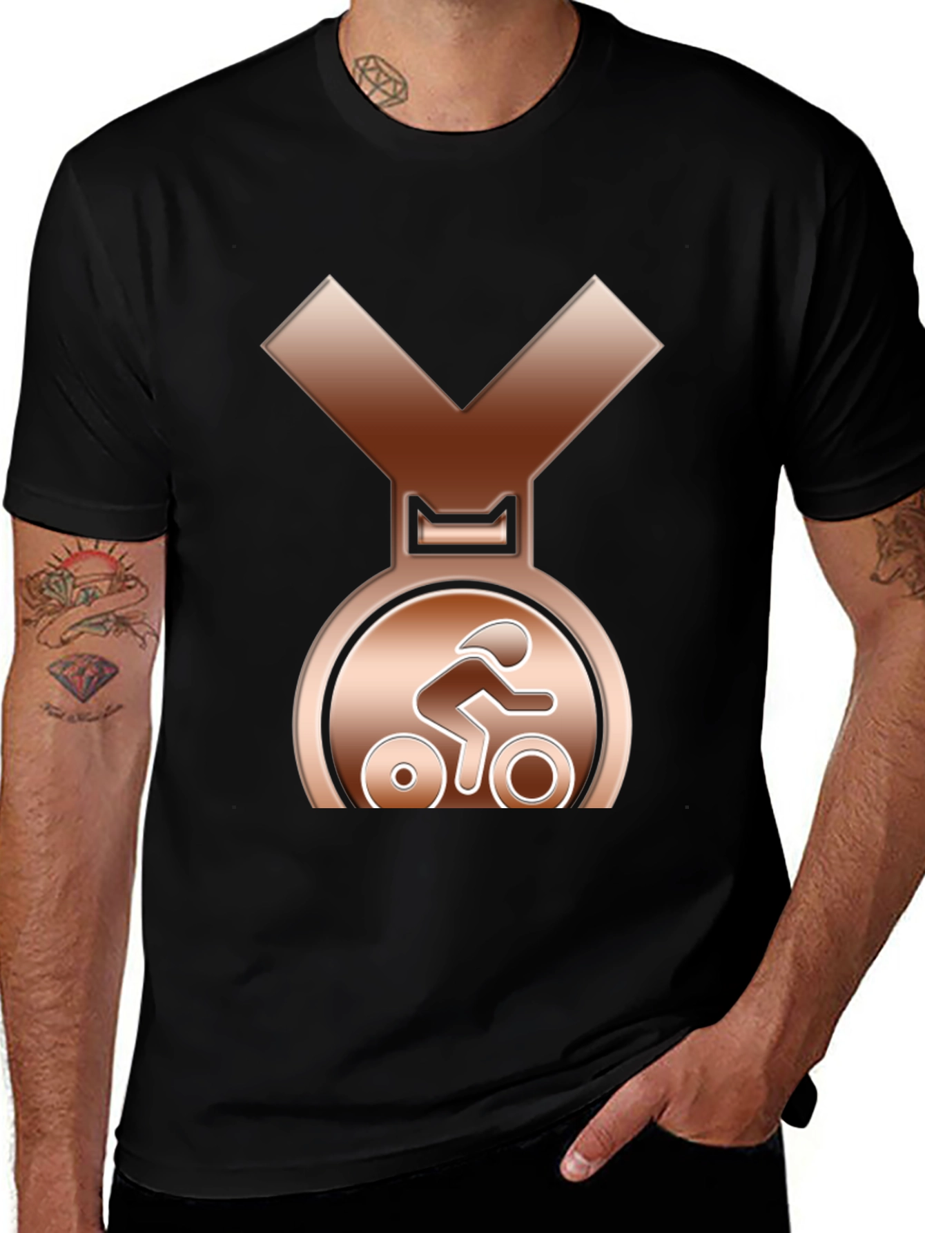 Variant 21 of Bronze Cycling Medal T-Shirt