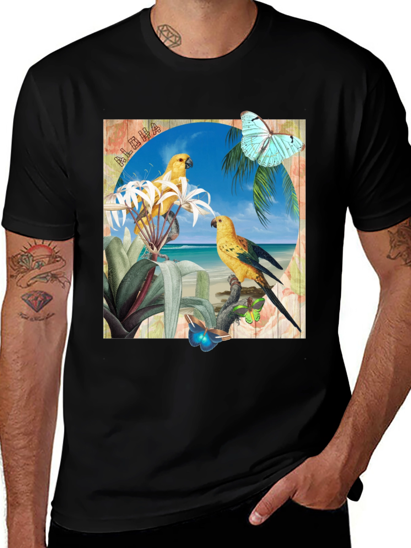 Variant 11 of Aloha Parrot Graphic T-Shirt
