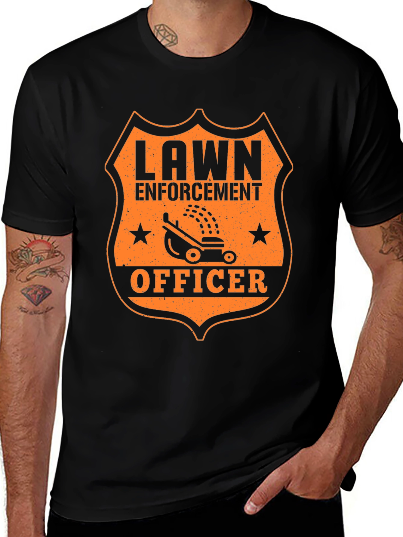 Variant 29 of Lawn Enforcement Officer Graphic T-Shirt