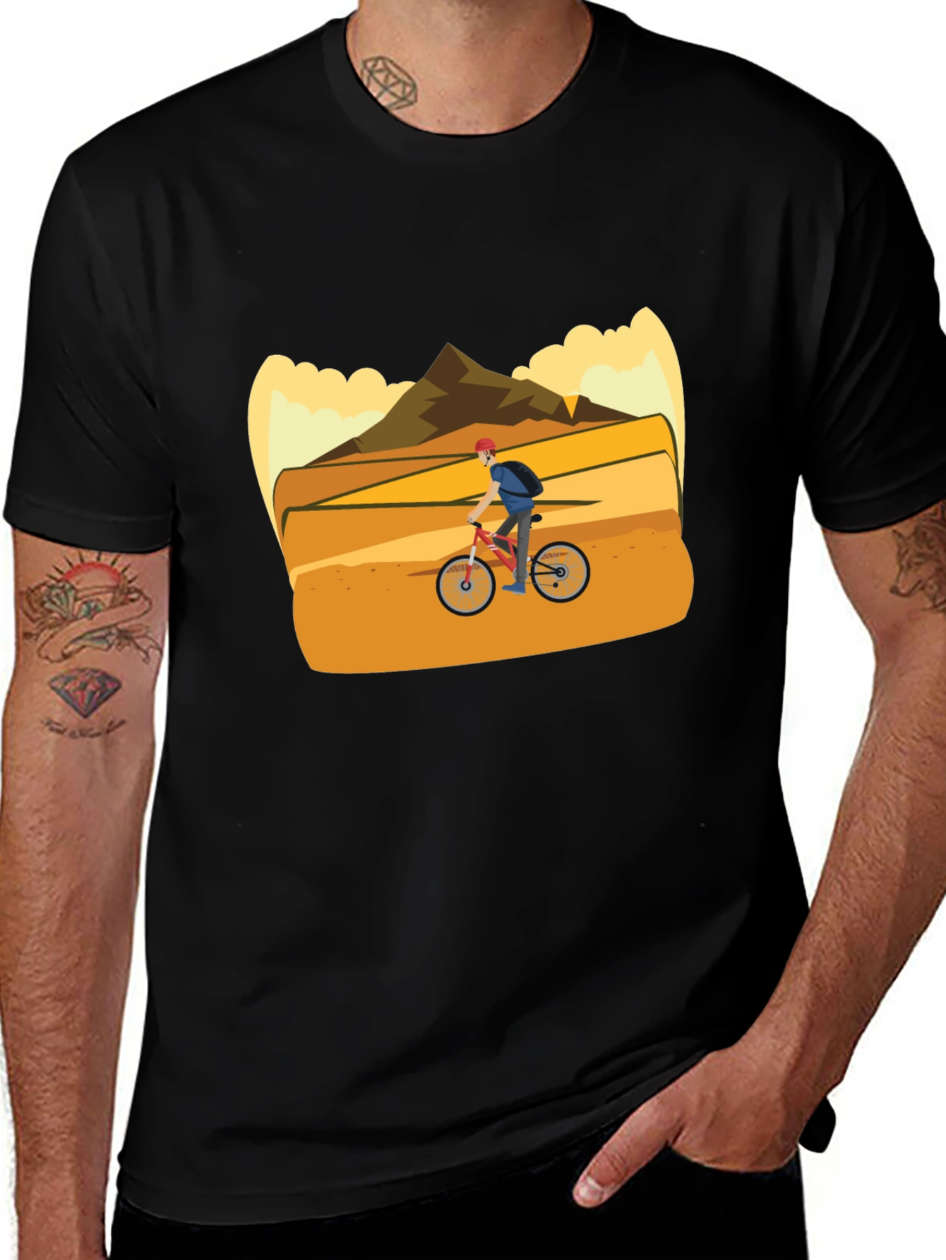 Variant 10 of Mountain Biker Graphic Tee - Adventure Ready!