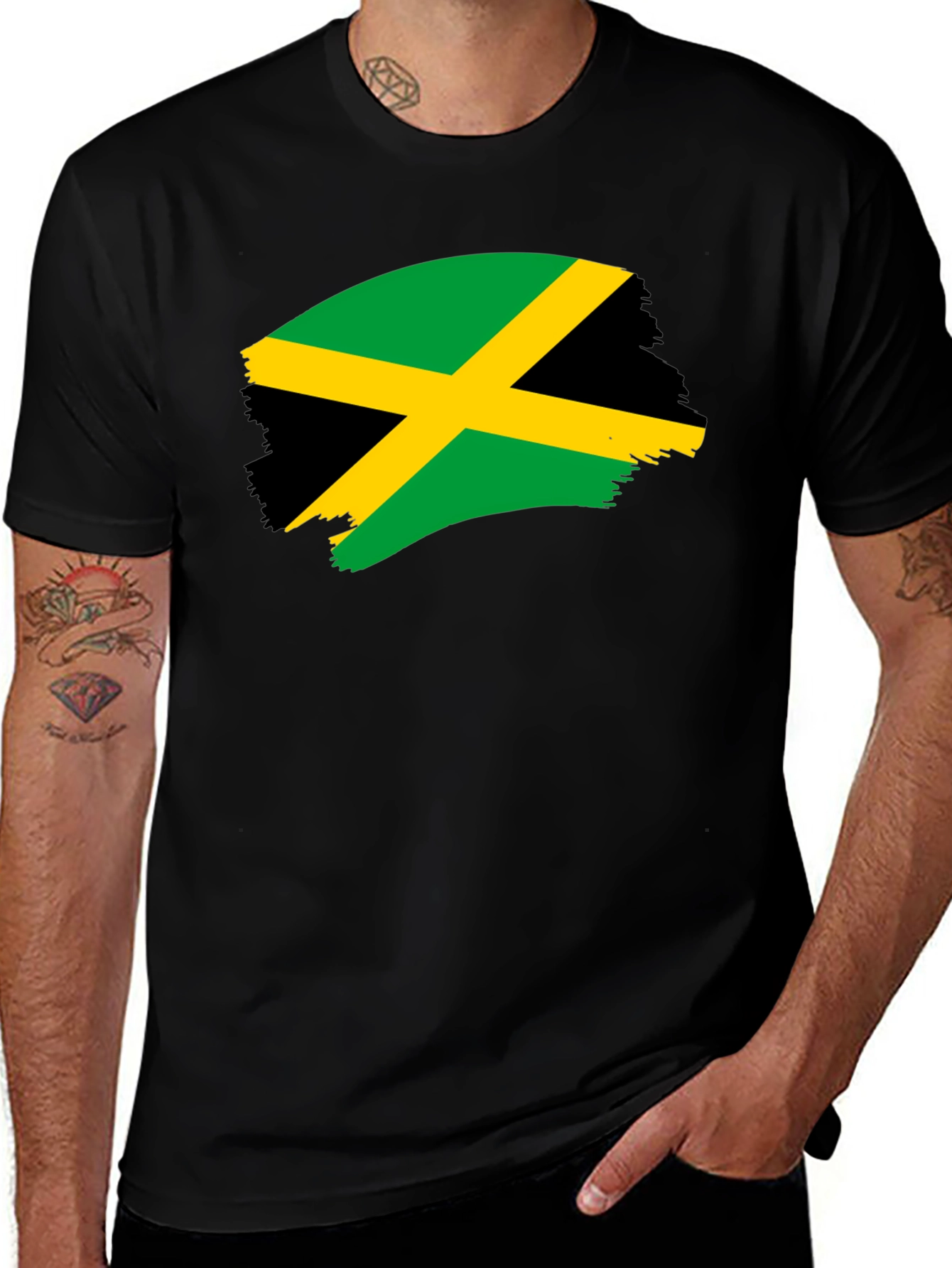 Jamaica Flag T-Shirt - Black