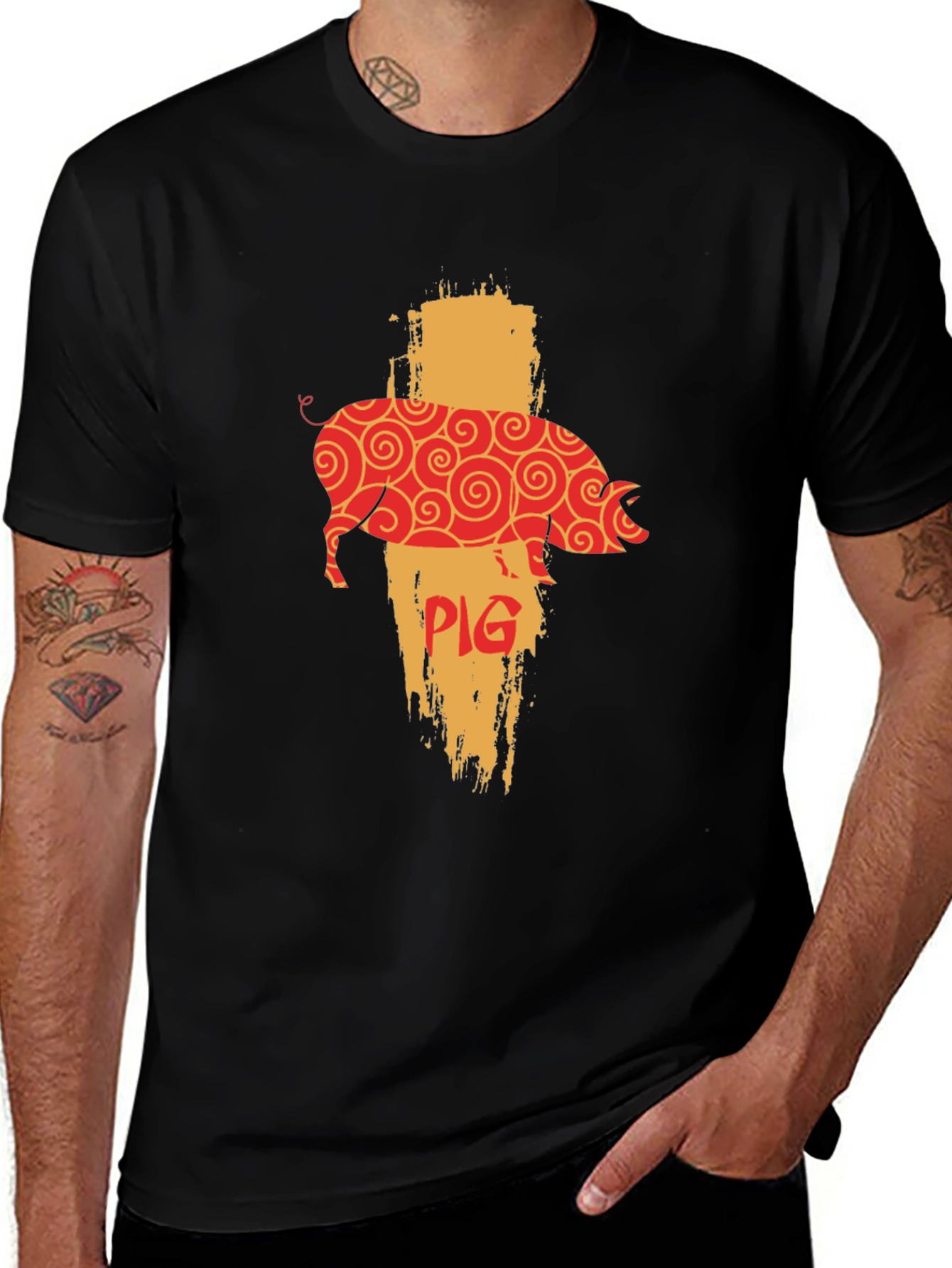 Variant 10 of Pig Zodiac T-Shirt - Unique Design