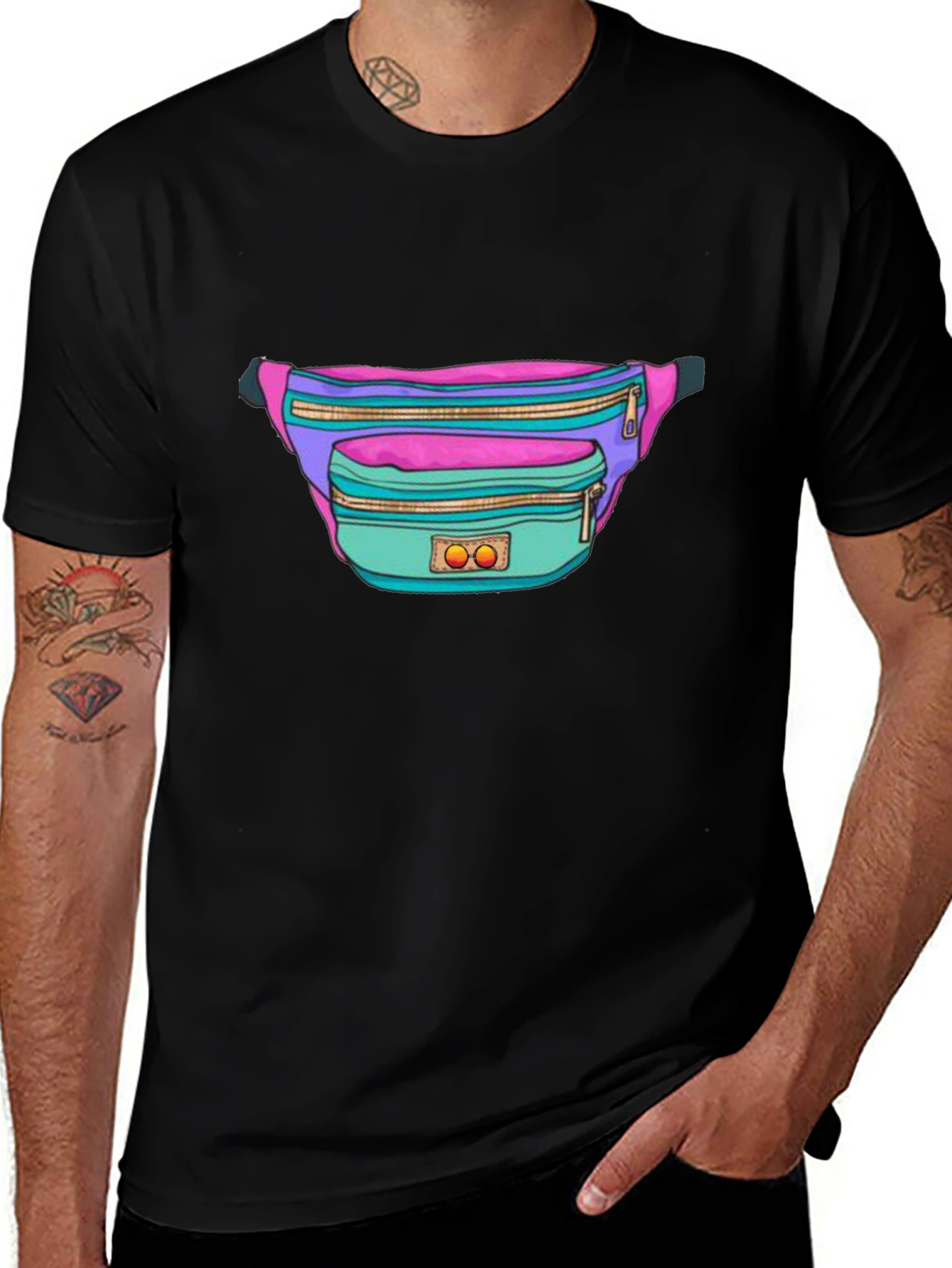 Variant 2 of Retro Fanny Pack Graphic Tee - 80s/90s Style