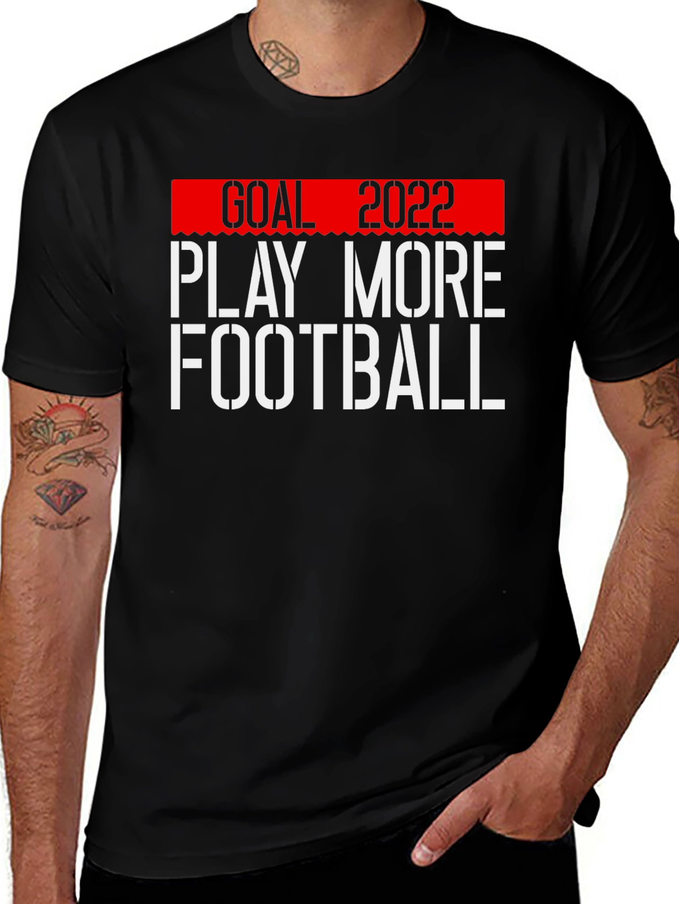 Goal 2022 Play More Football T-Shirt