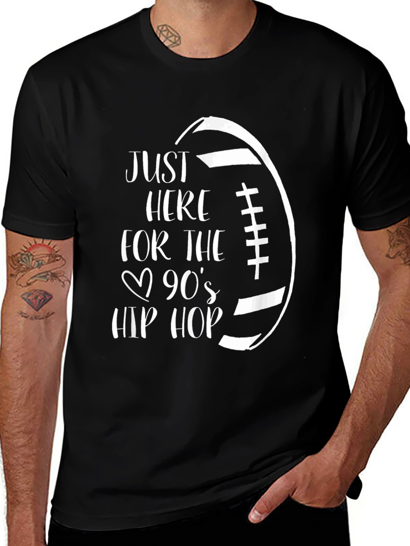Variant 21 of 90's Hip Hop Football Graphic Tee - Soft Cotton T-Shirt