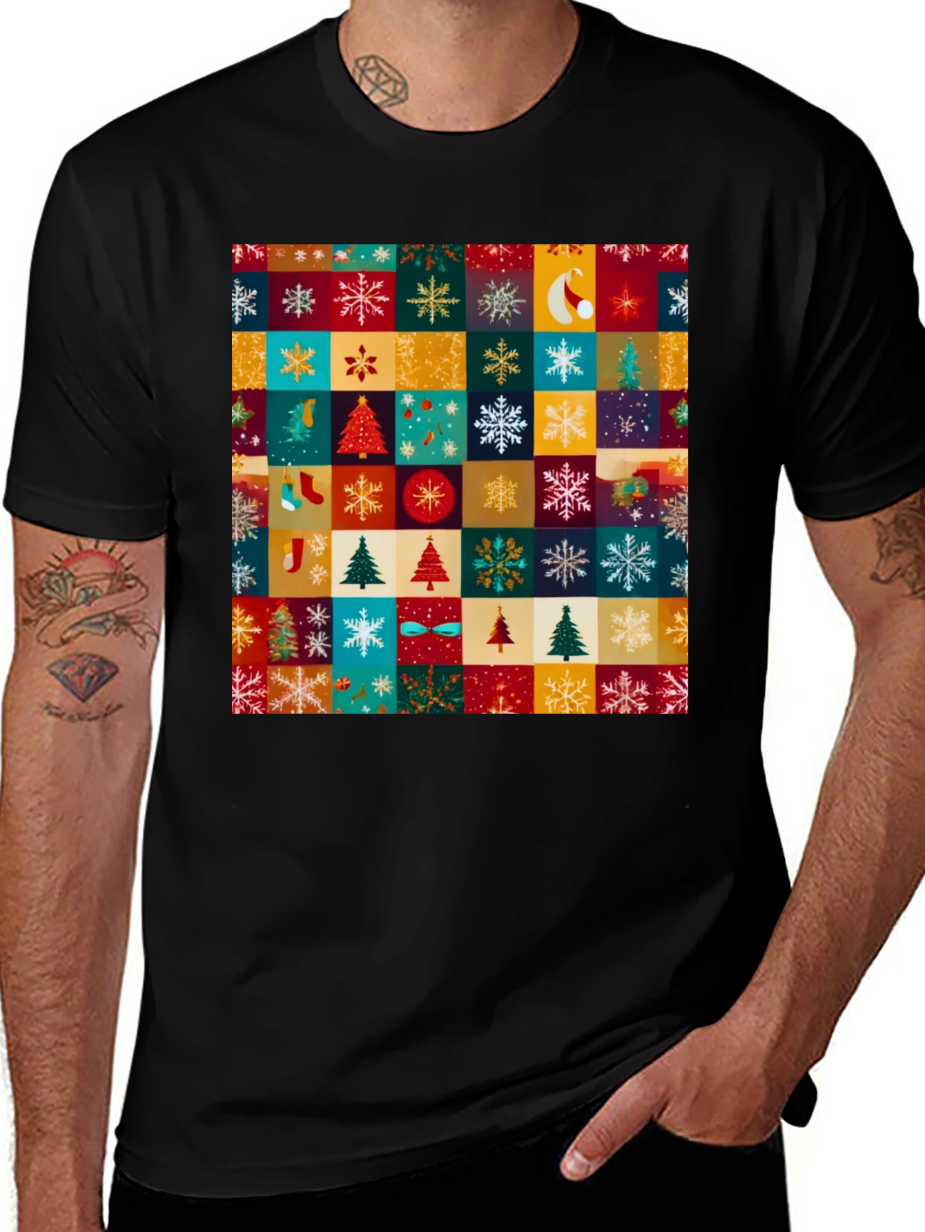 Variant 29 of Festive Christmas Patchwork Tee