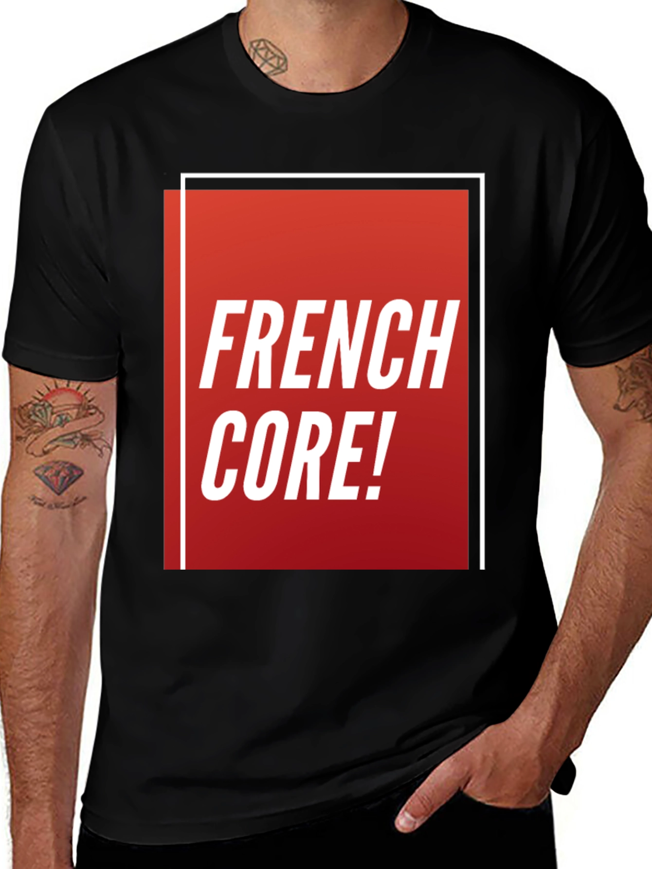 Variant 22 of French Core Graphic Tee - Trendy Statement Shirt