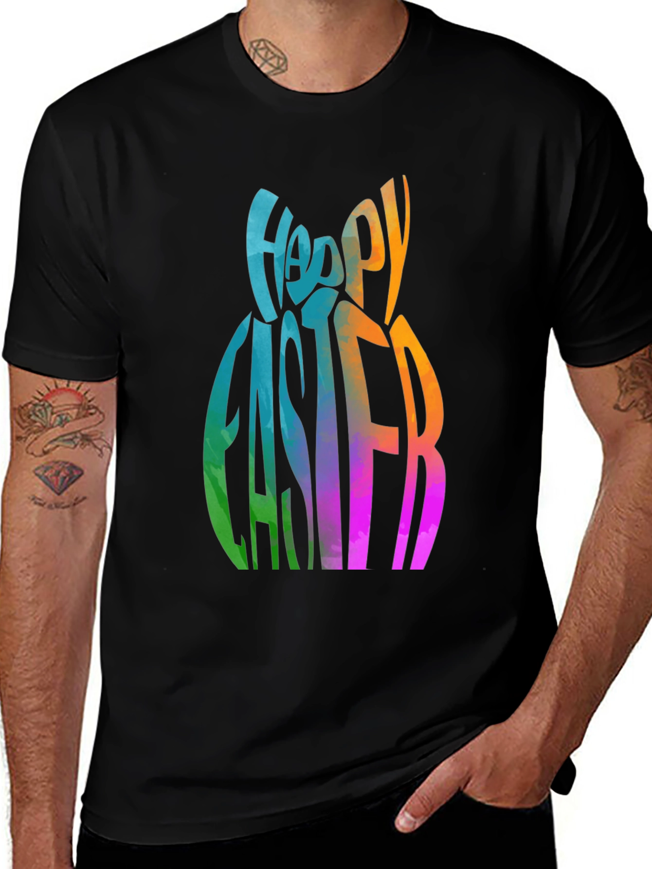Variant 16 of Happy Easter Bunny T-Shirt - Colorful Design