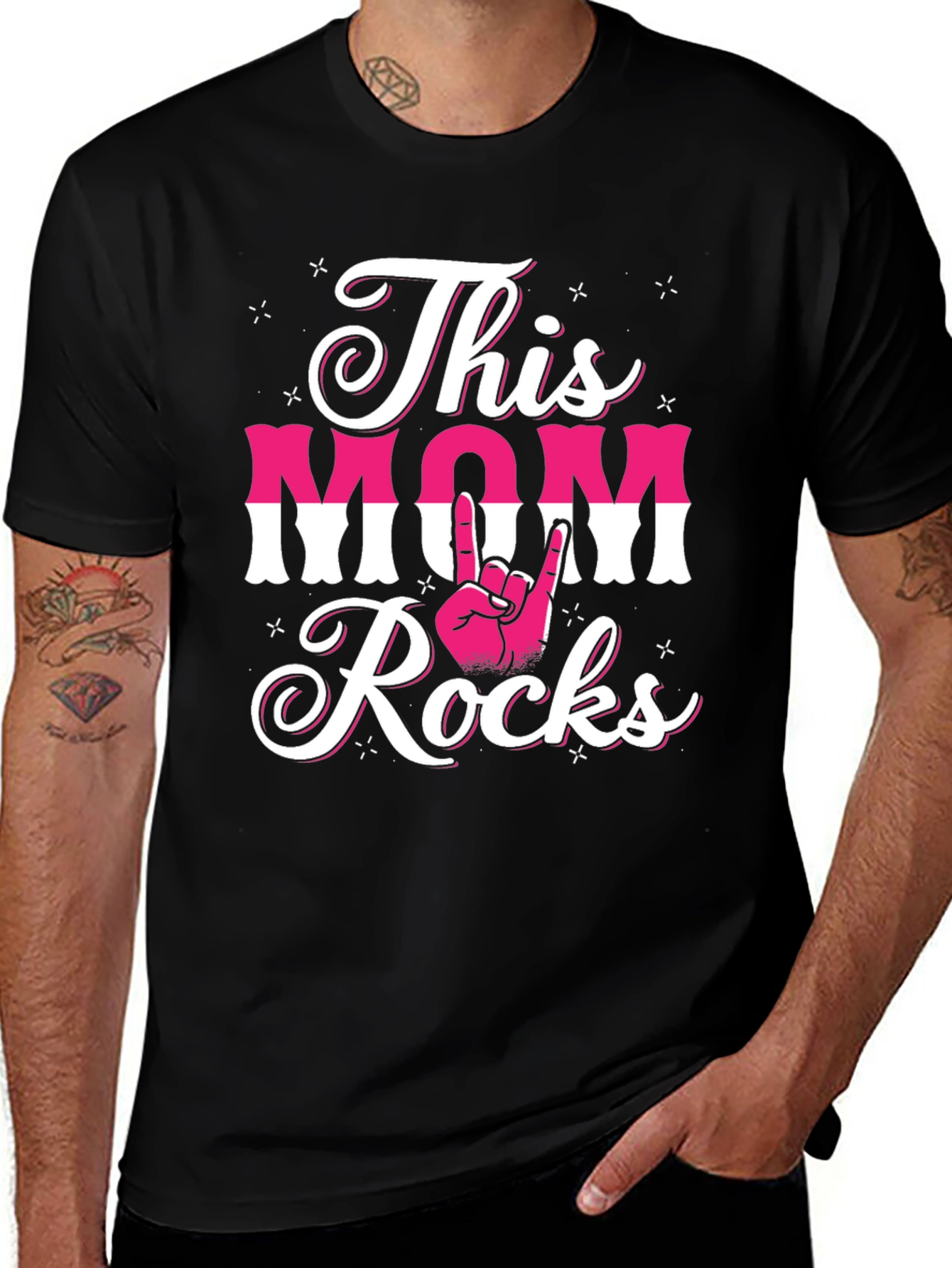 Variant 23 of This Mom Rocks Graphic T-Shirt