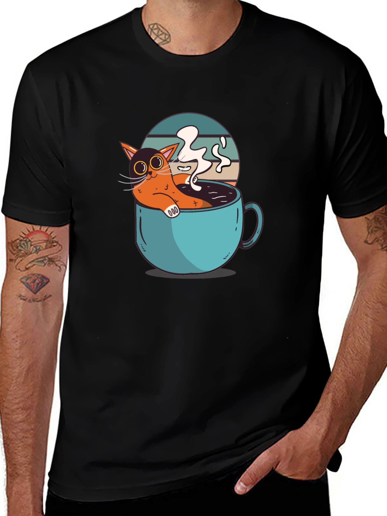 Variant 14 of Cat in a Cup T-Shirt - Unique Graphic Tee