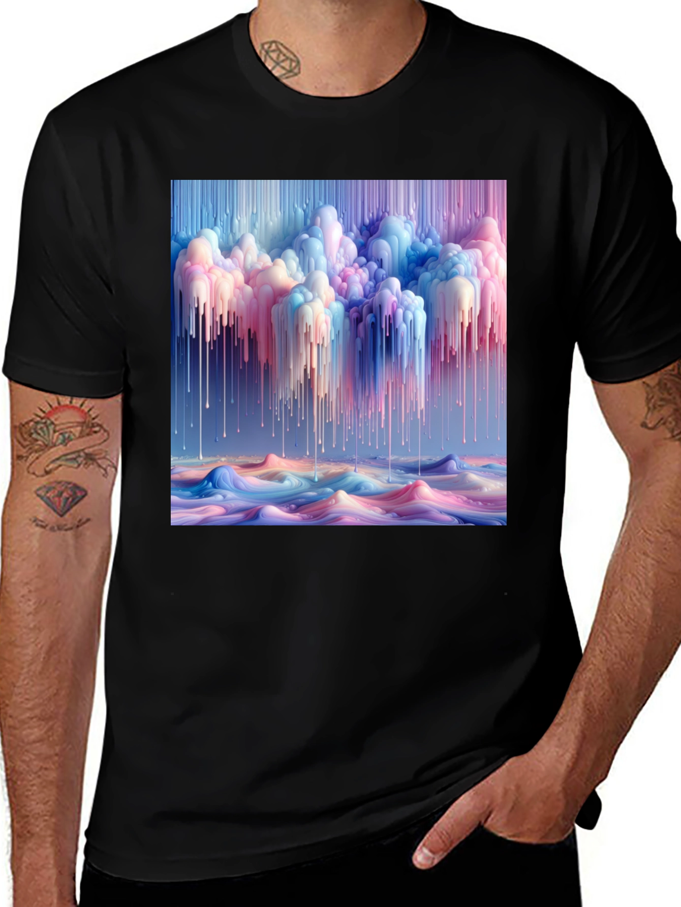Variant 19 of Abstract Dripping Paint T-Shirt