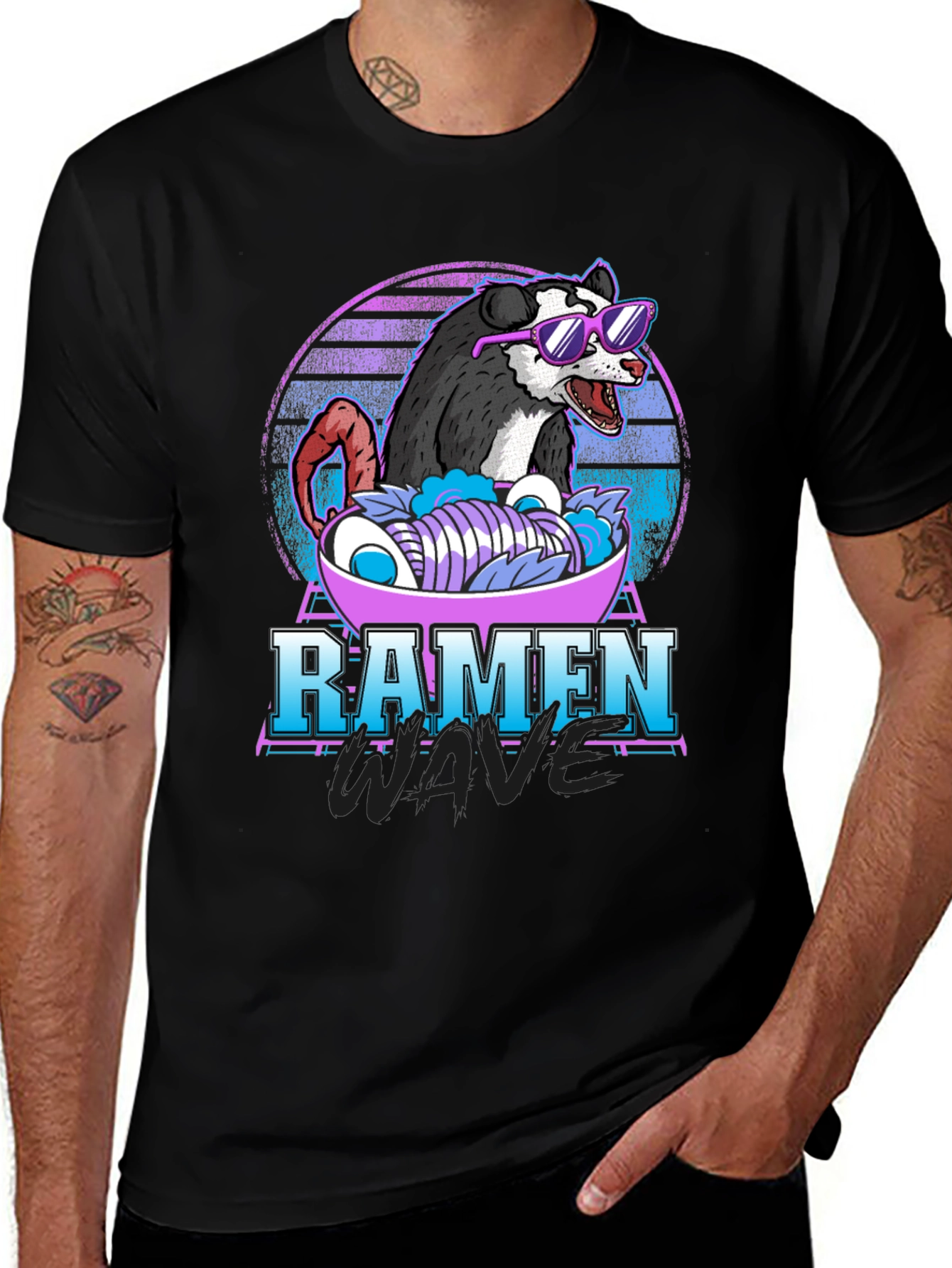 Variant 3 of Ramen Wave Opossum Graphic Tee