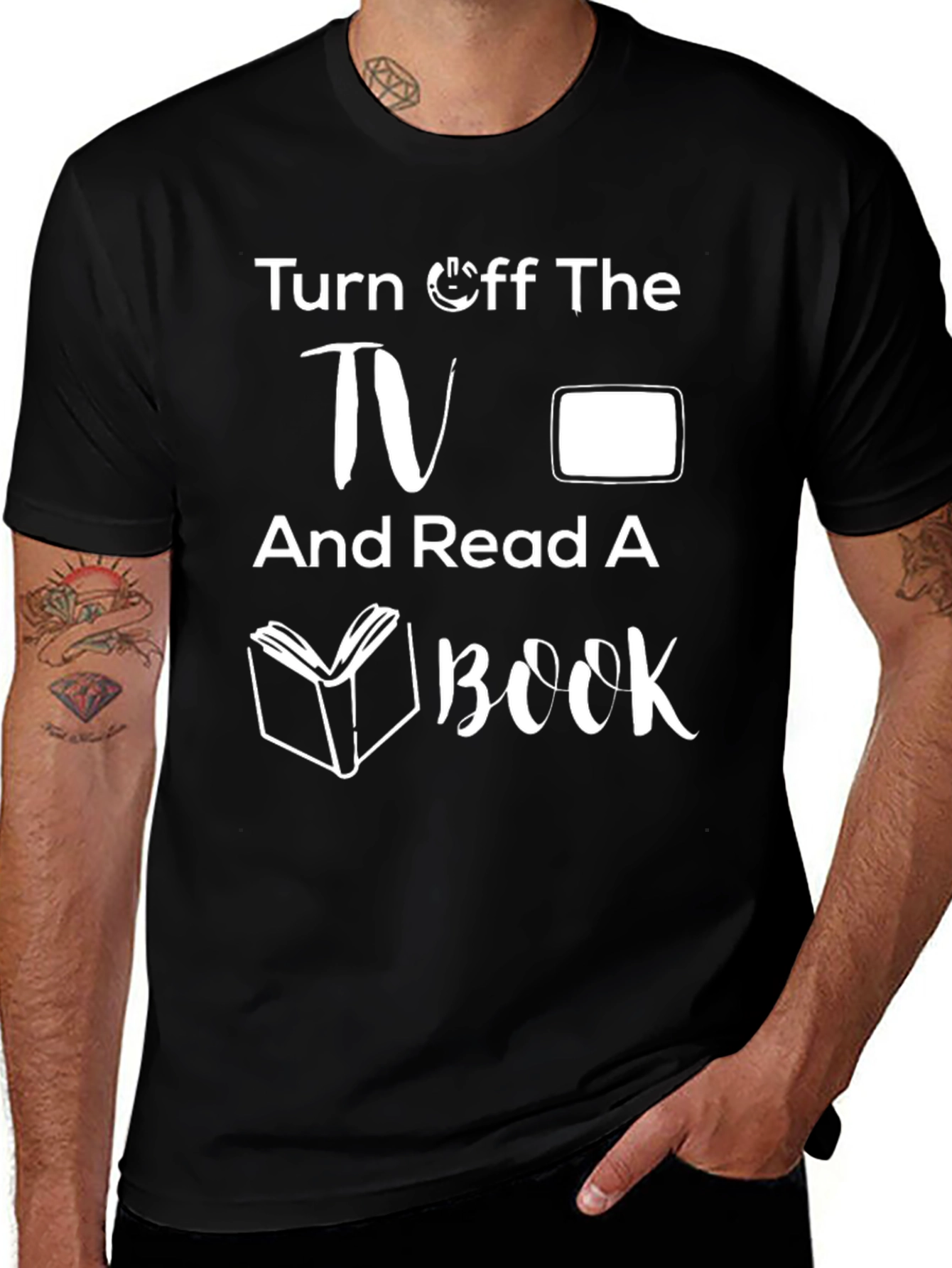 Variant 8 of Turn Off TV and Read Book T-Shirt