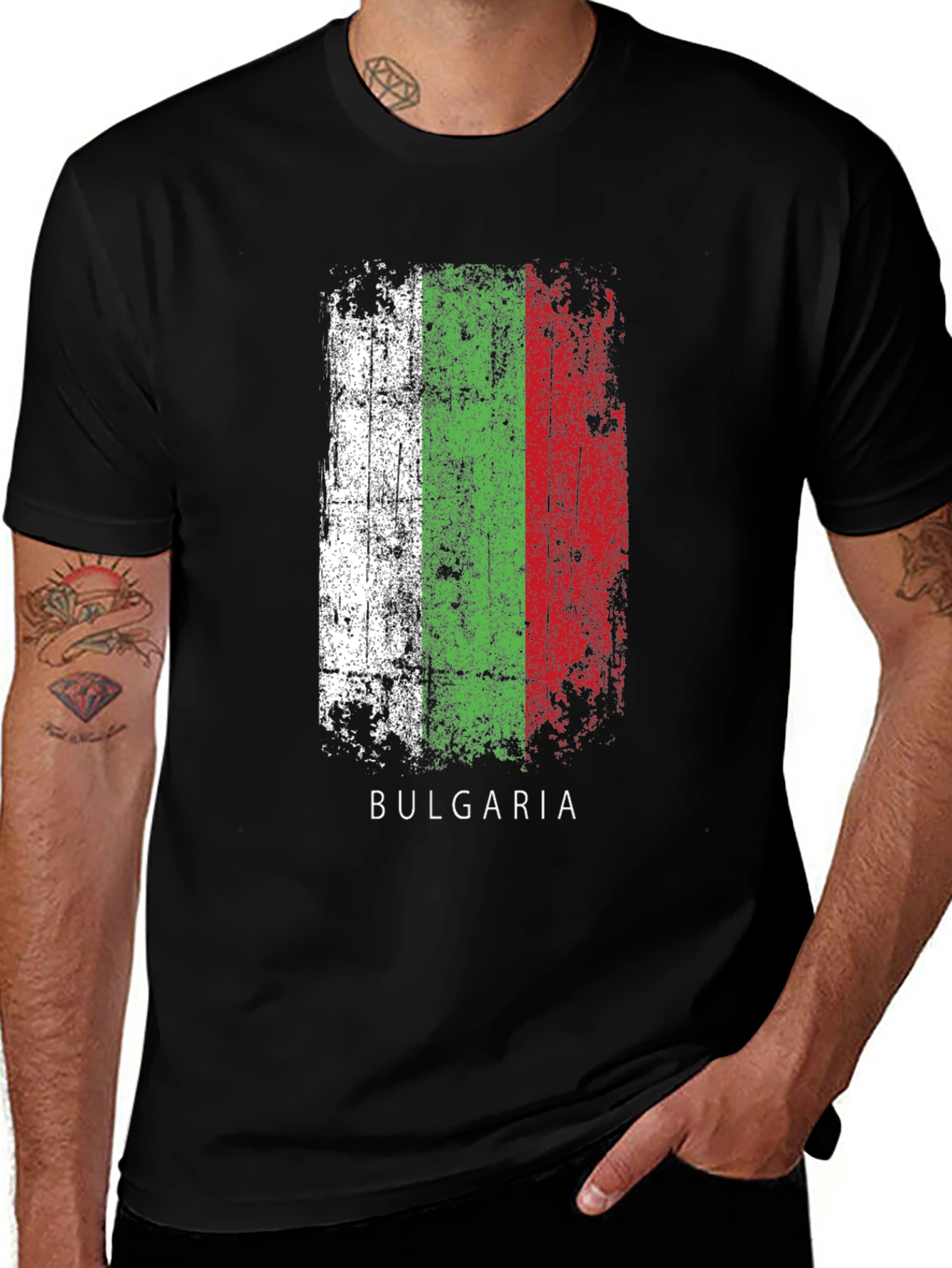 Bulgaria Flag T-Shirt - Distressed Style